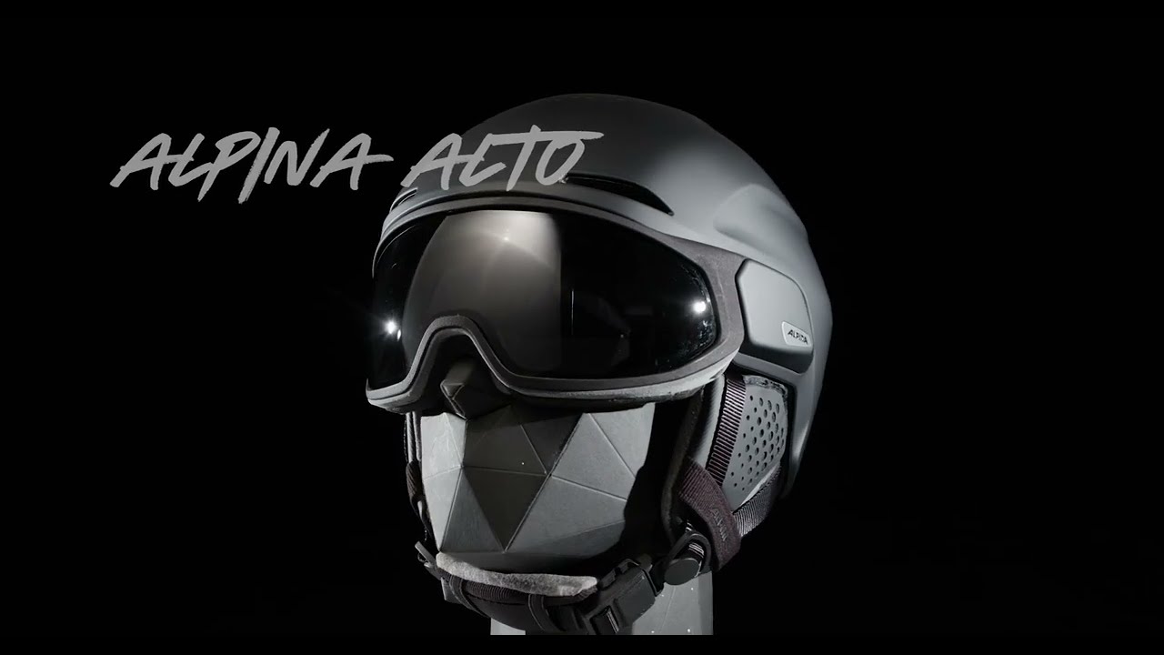 Alpina Alto Q-Lite black matt/gold mirror ski helmet