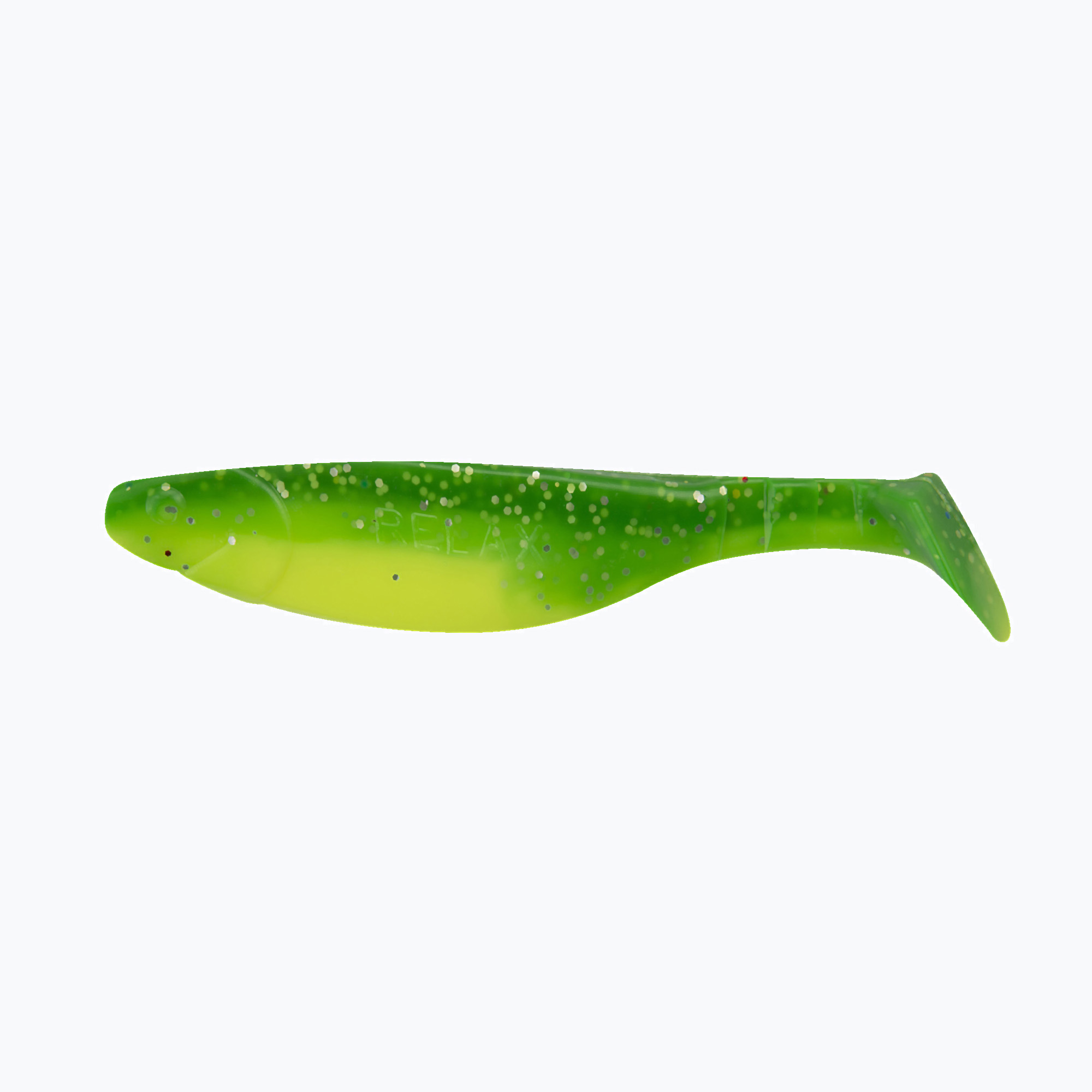 Rubber lure Relax Hoof 5 Laminated 3 pcs lime-silver glitter silk BLS5-L (5 / 12.7 cm)