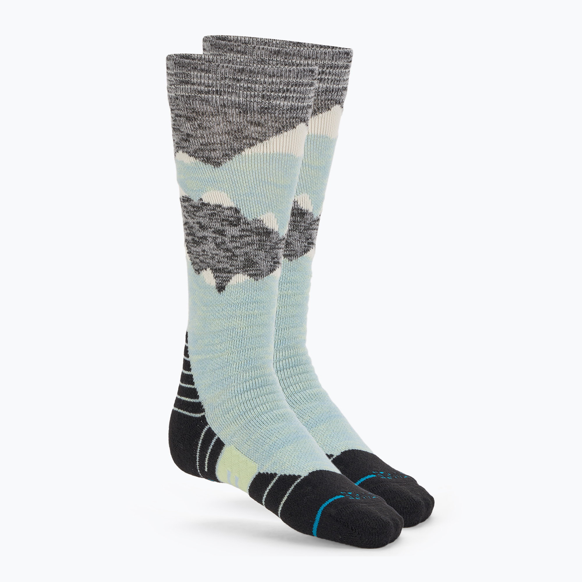 Stance Windy Peaks Mid Wool Snow green ski socks