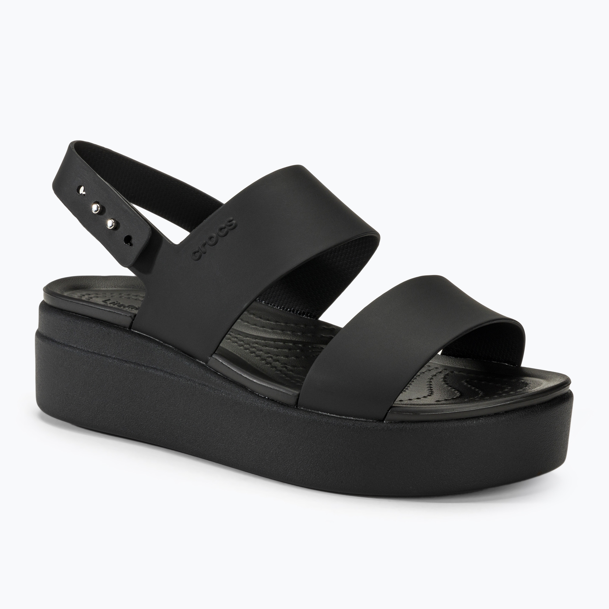 Women's Crocs Brooklyn Low Wedge sandals black/black (38-39 EU)