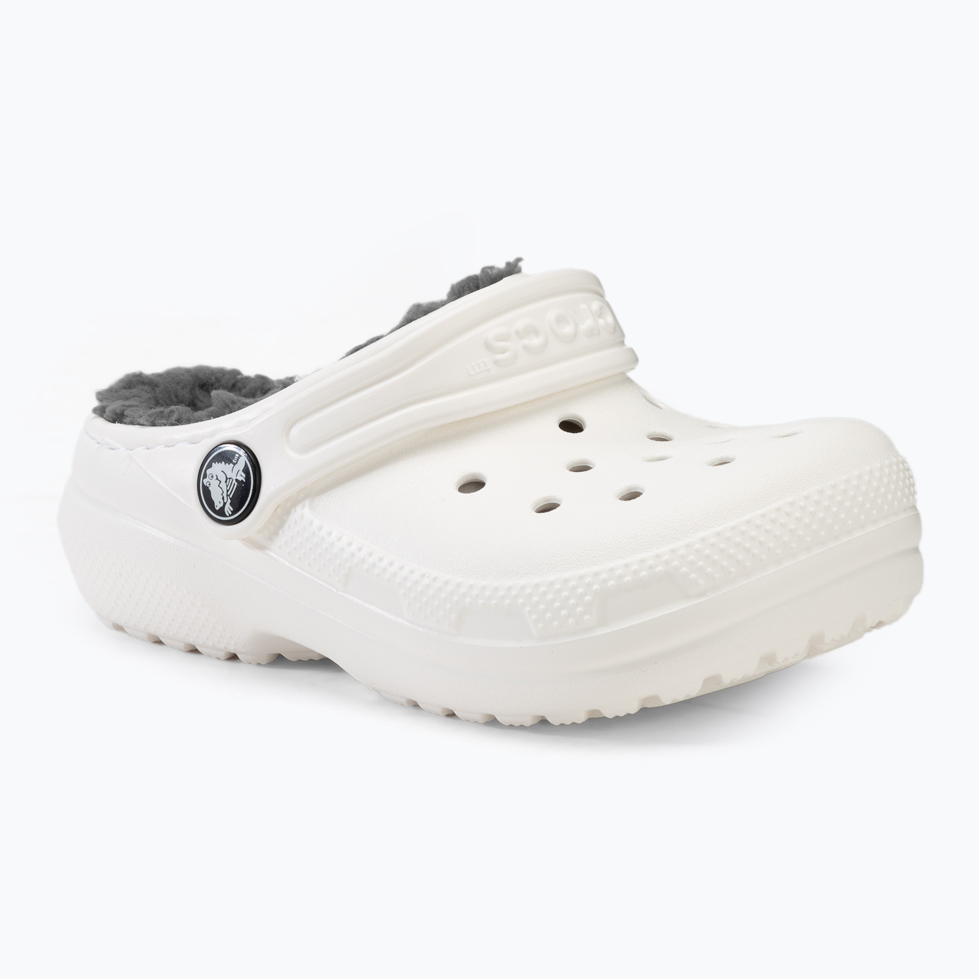 Crocs Classic Lined Clog Toddler slides white/grey (25-26 EU)