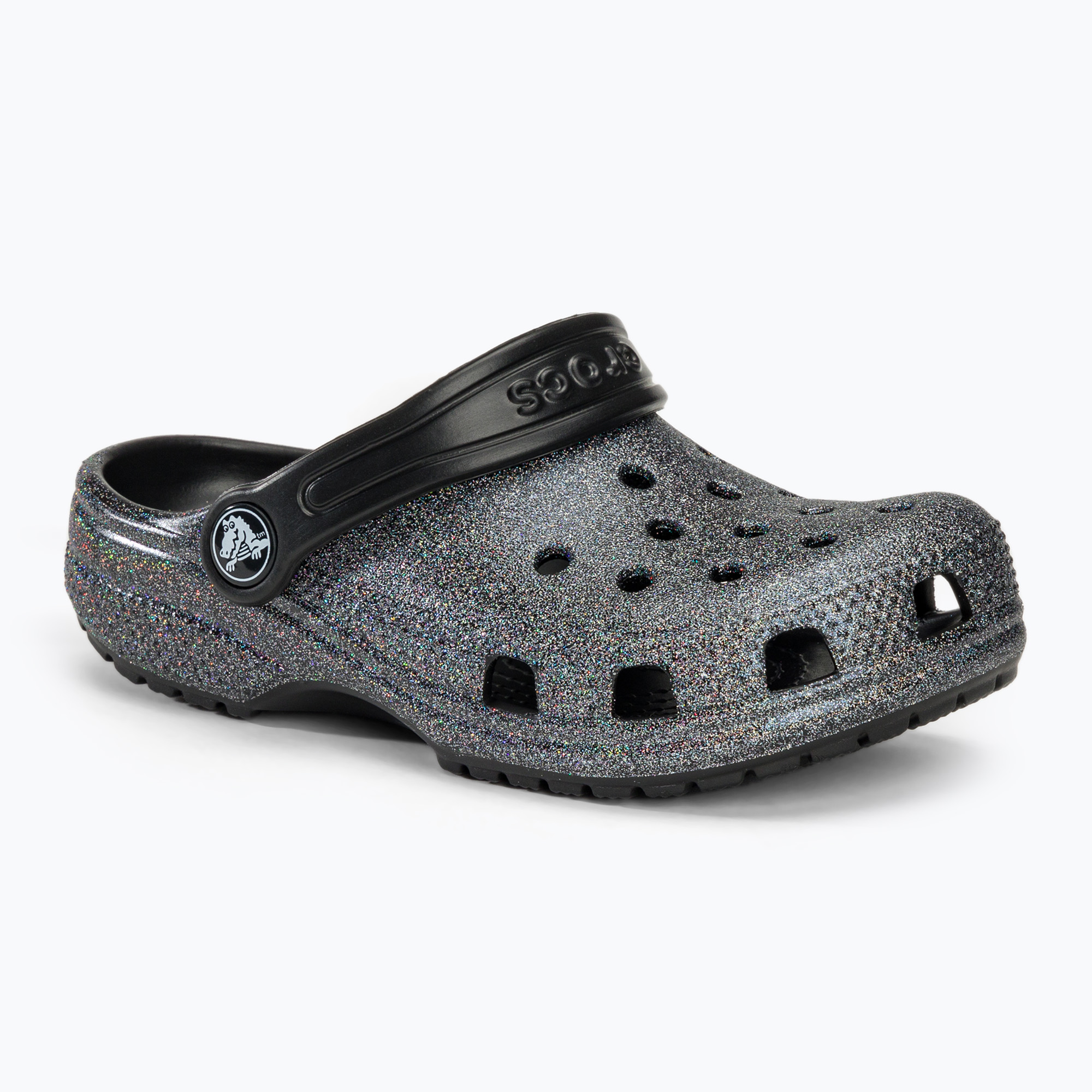 Crocs Classic Glitter Clog black children's slides (28-29 EU)