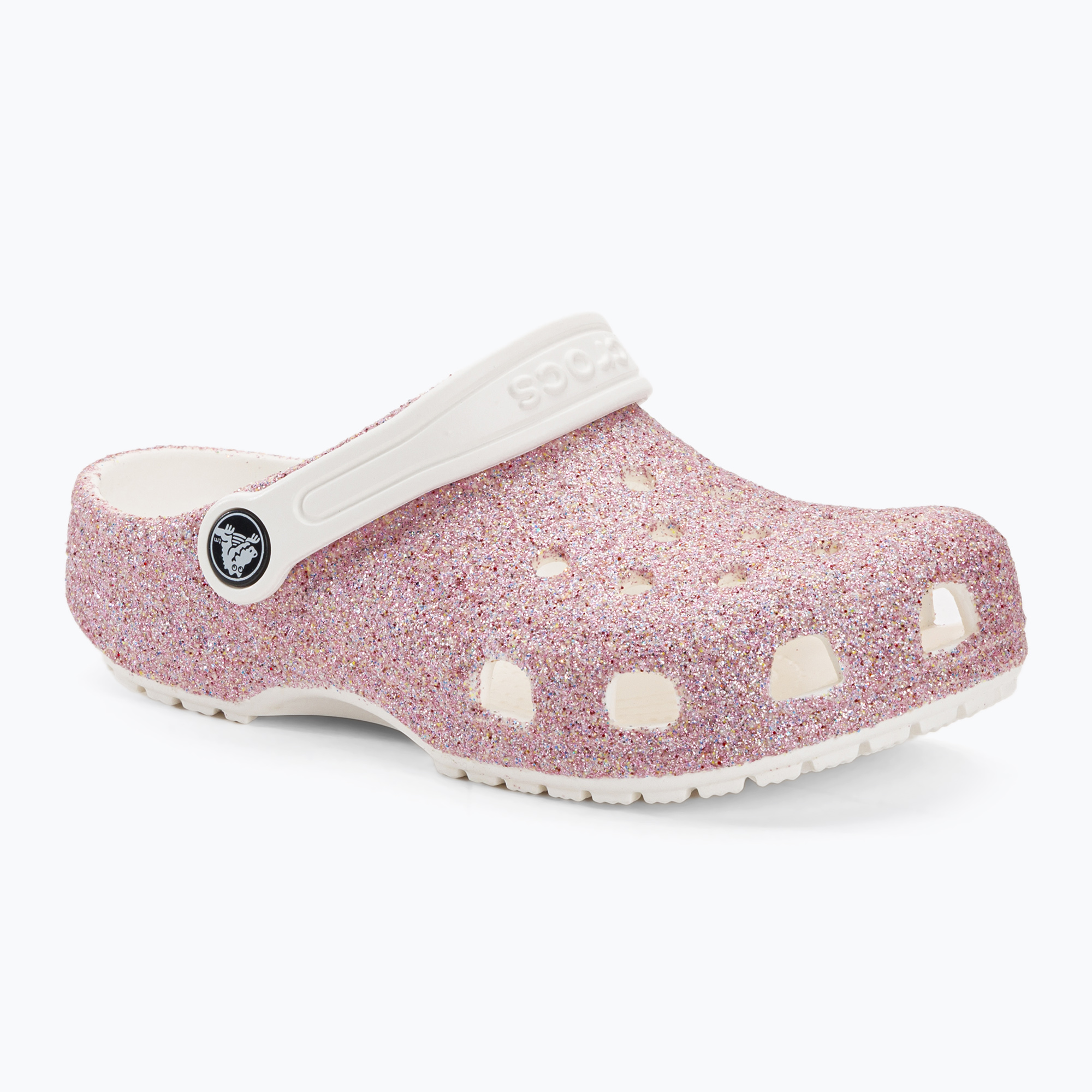 Crocs Classic Glitter Clog white/rainbow children's flip-flops (33-34 EU)
