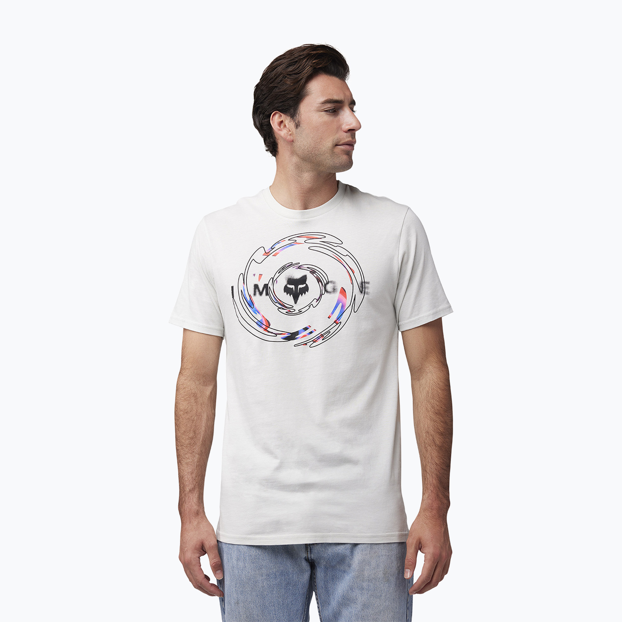 Men's Fox Racing Energy Face light grey T-shirt (M)