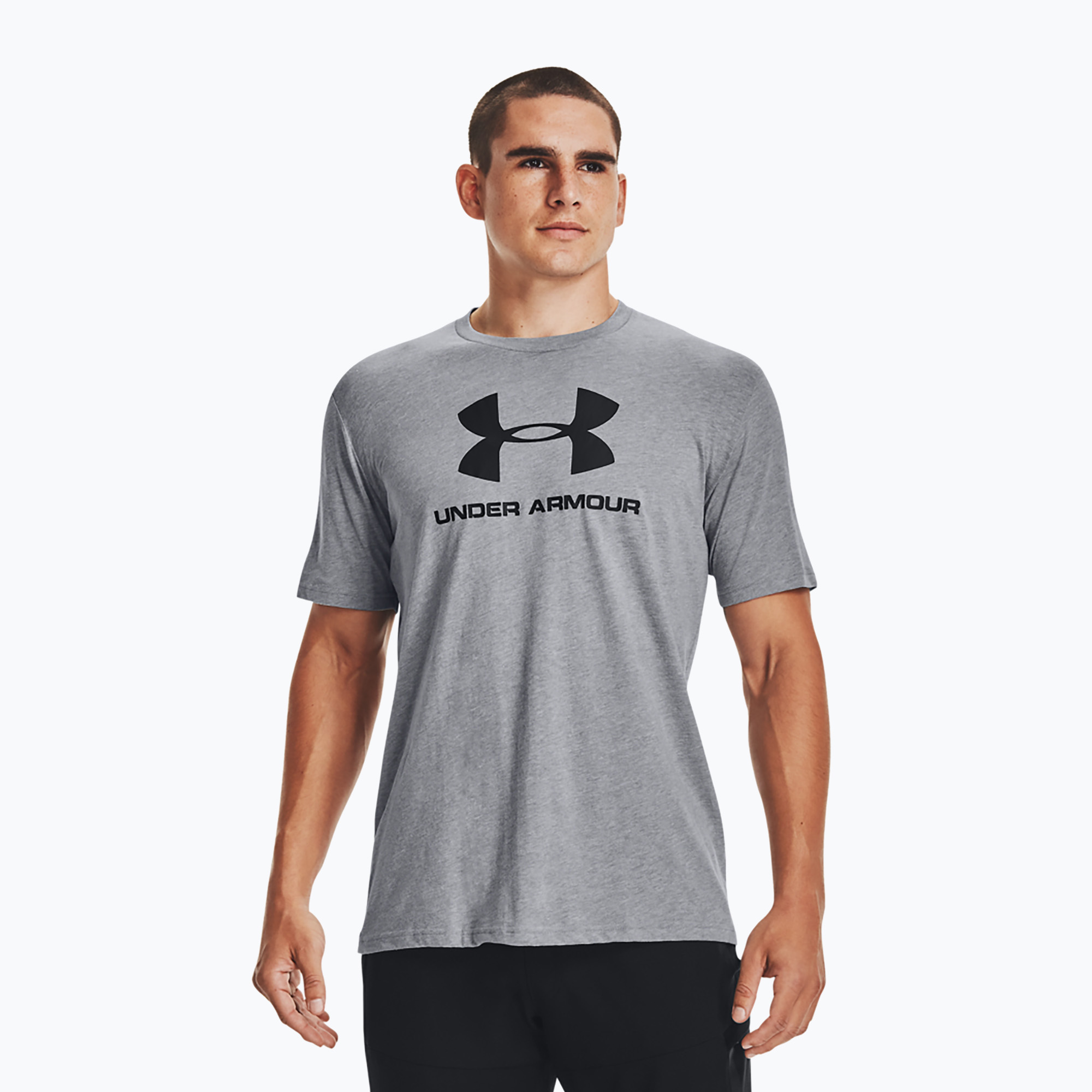 Under Armour men's training t-shirt UA Sportstyle Logo SS grey 1329590 (XS)