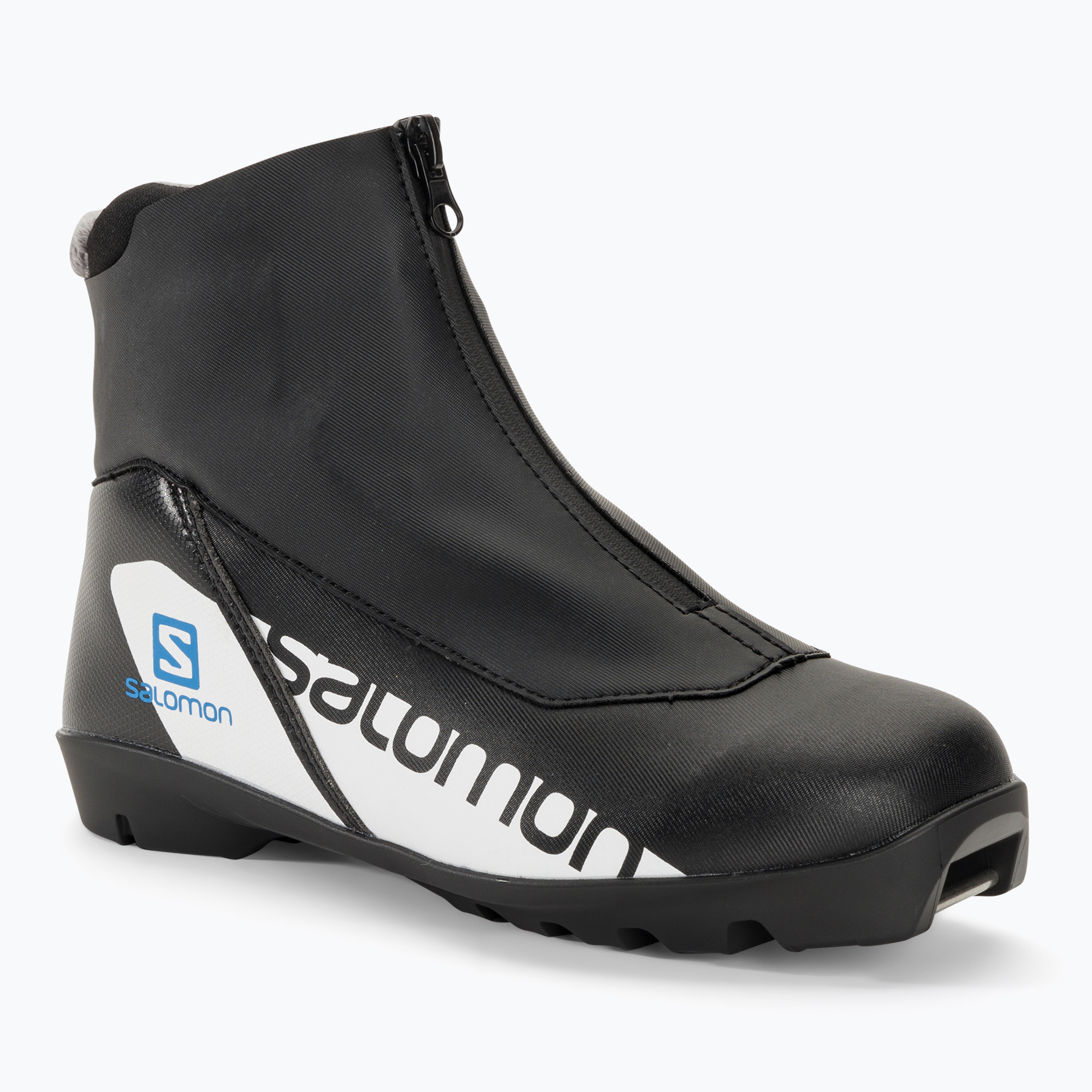 Children's cross-country ski boots Salomon RC Jr black/process blue (36 2/3 (4 UK))