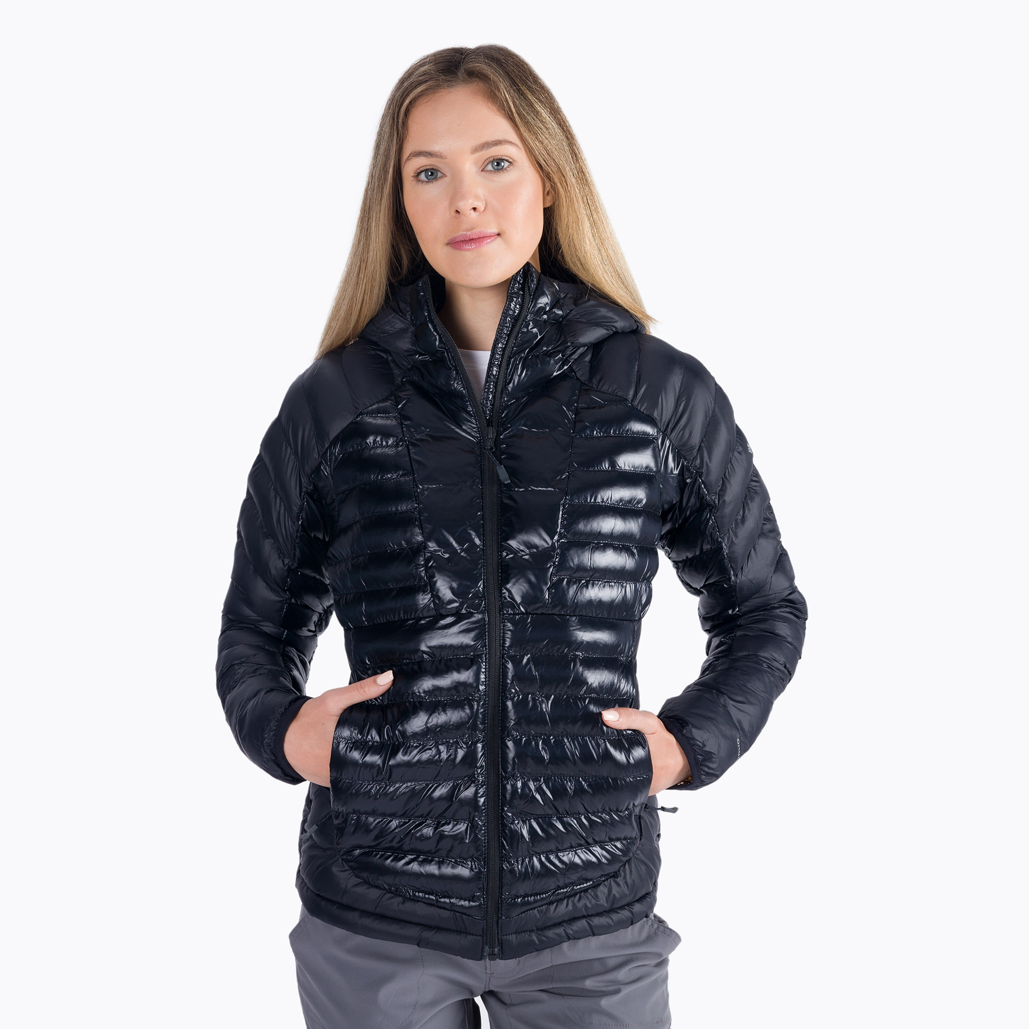 Columbia women's Labyrinth Loop Hooded down jacket black 1955323 (S)