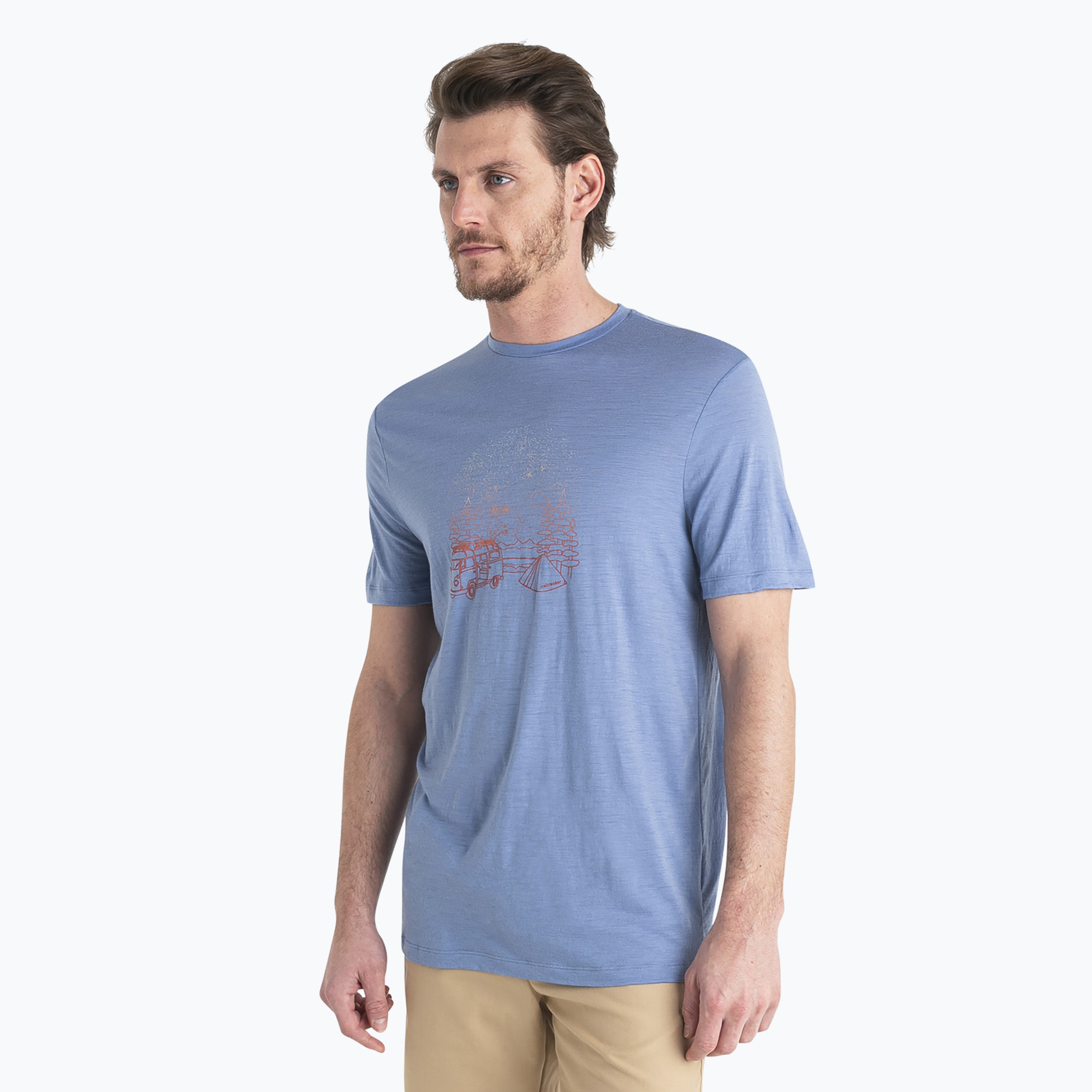 Men's Icebreaker Merino 150 Tech Lite III kyanite trekking shirt (S)