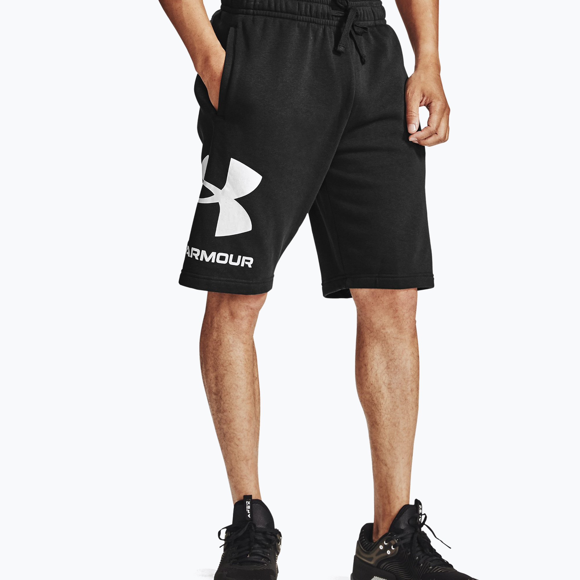 Under Armour Rival Fleece men's training shorts black 1357118 (XS)