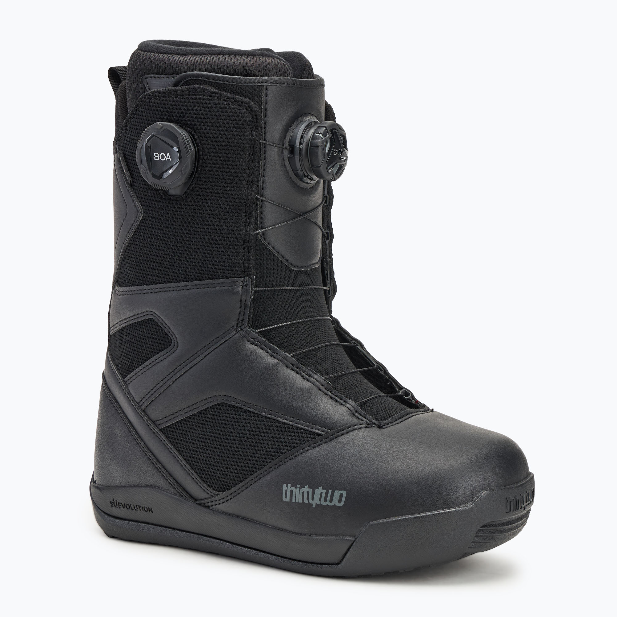 Men's snowboard boots ThirtyTwo Stw Double Boa '24 black/black (42.5 EU)