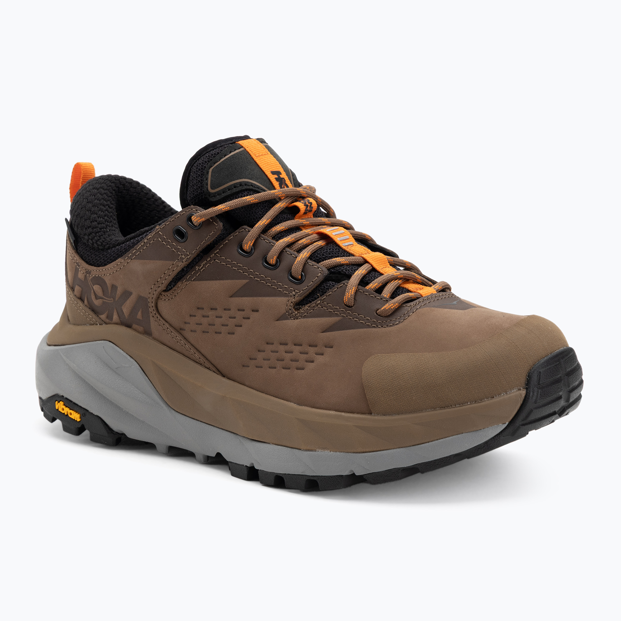 Men's trekking boots HOKA Kaha Low GTX otter persimmon/orange (47 1/3 EU)