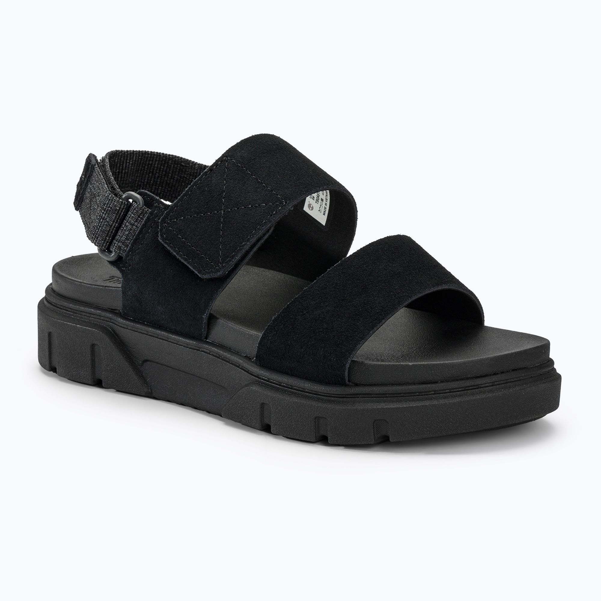 Timberland women's Greyfield 2 Strap black suede sandals (38.5 EU)