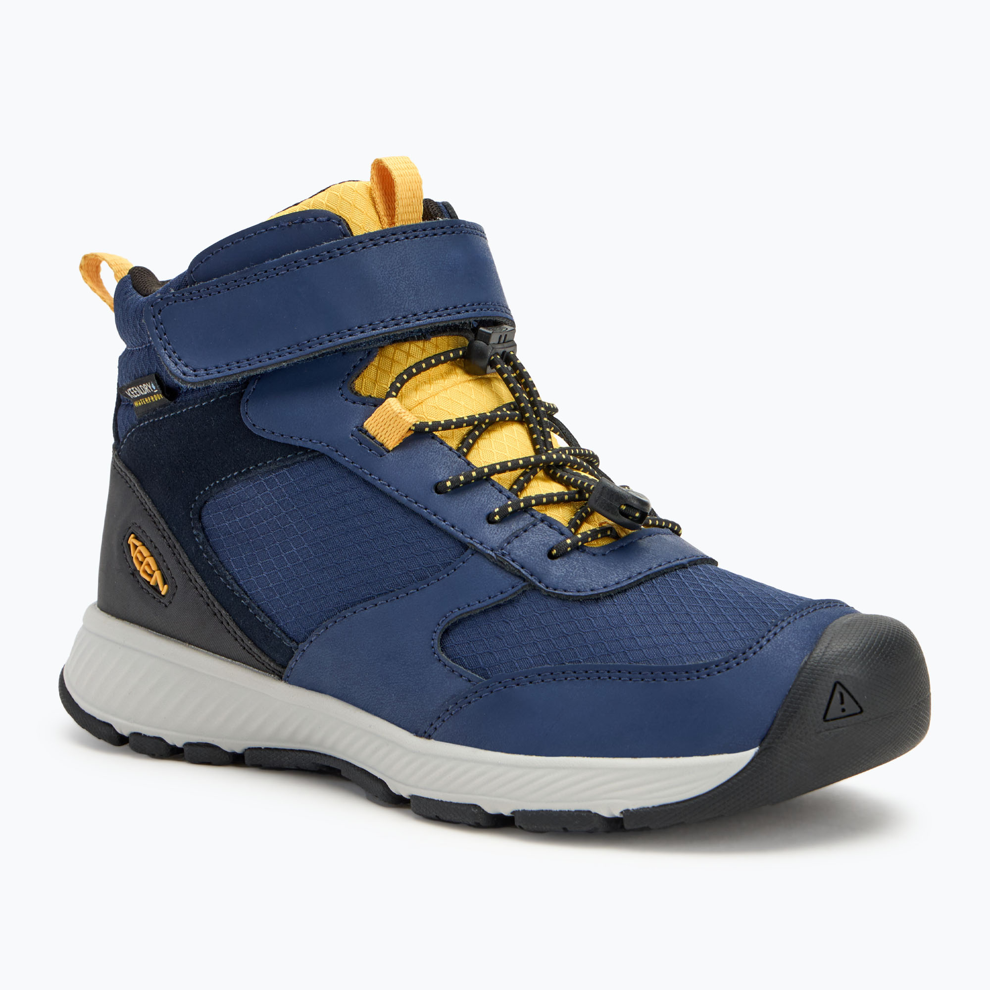 KEEN Skua Mid WP JR children's hiking boots naval academy/yolk yellow (35 EU)
