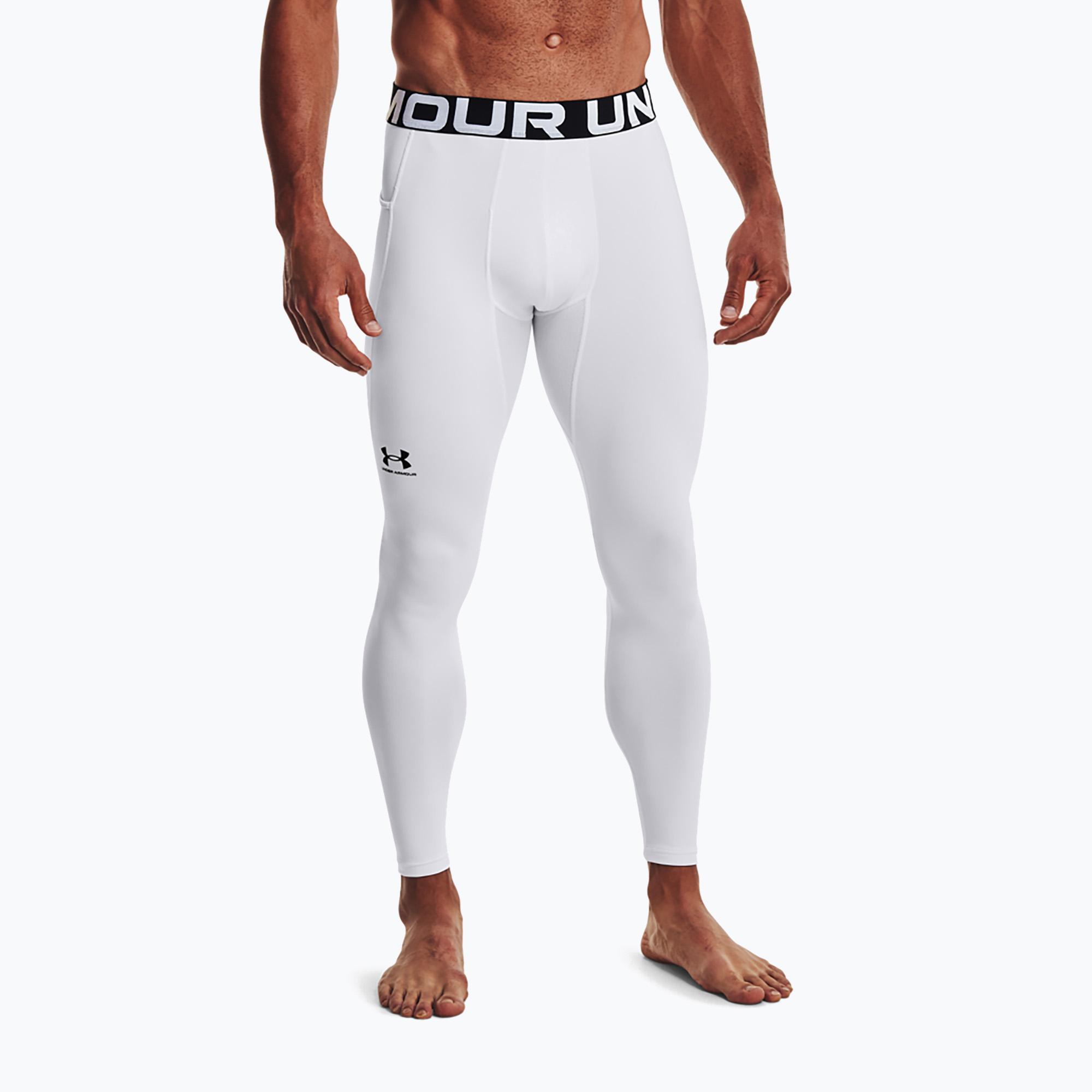 Men's leggings Under Armour Ua Cg Armour Novelty Compression white/black (XS)