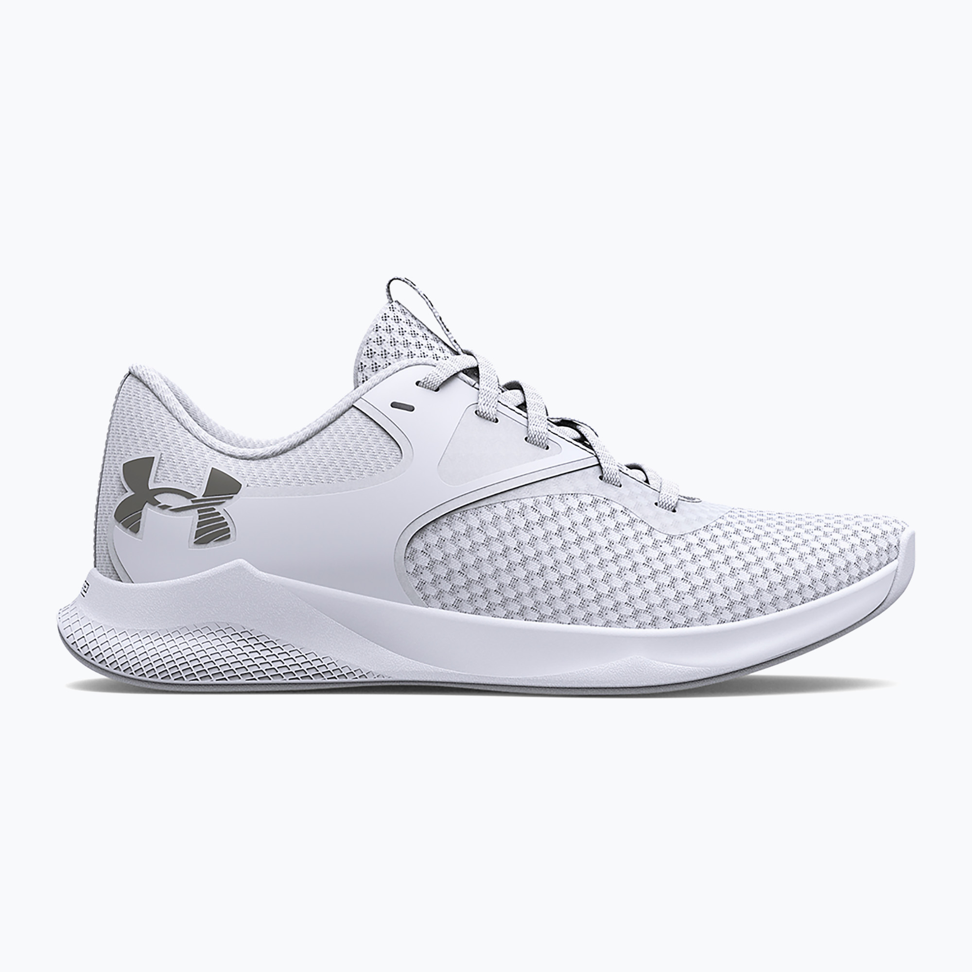 Women's training shoes Under Armour W Charged Aurora 2 white/white/metallic warm silver (36 EU)