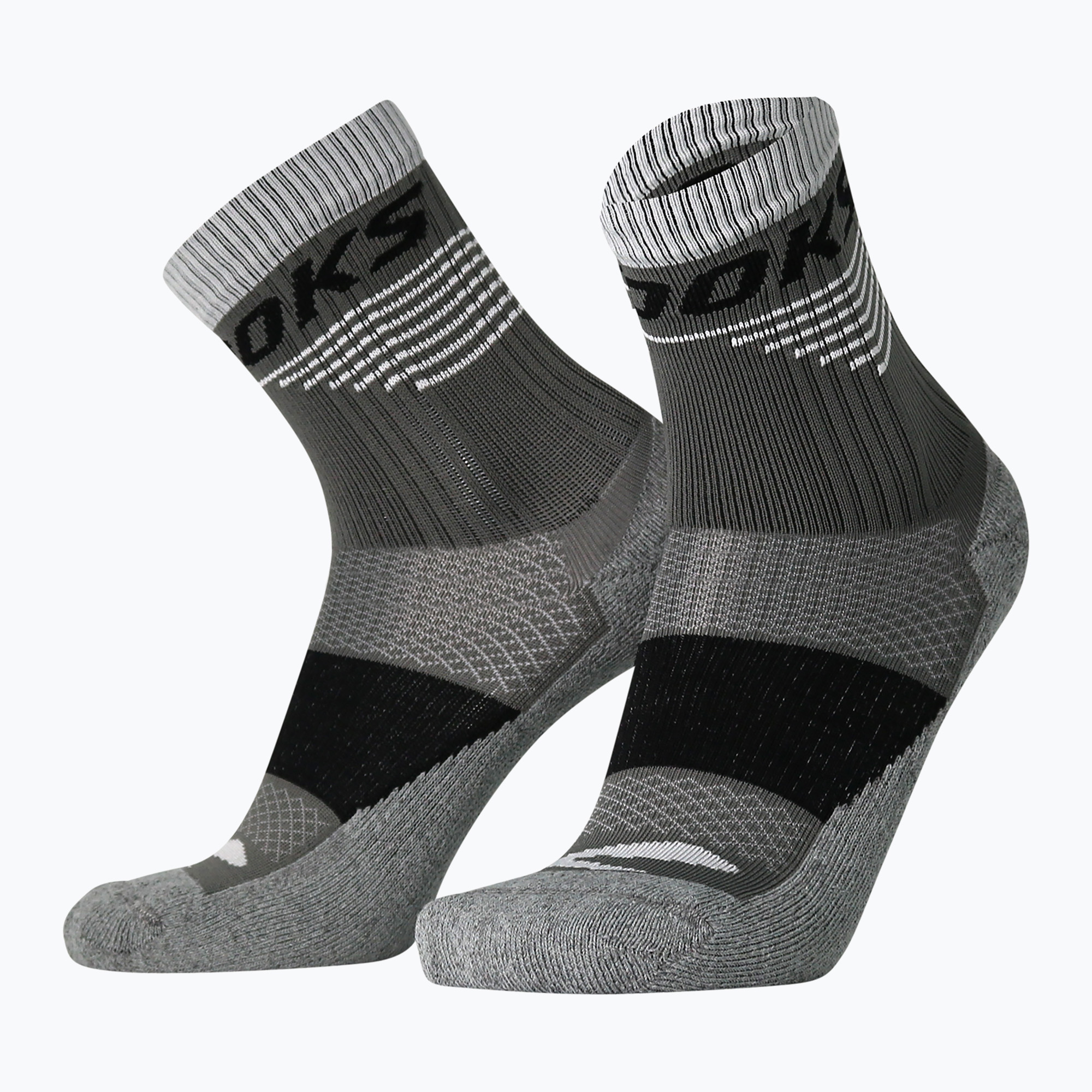 Brooks High Point Crew asphalt/black socks (46-49 EU)