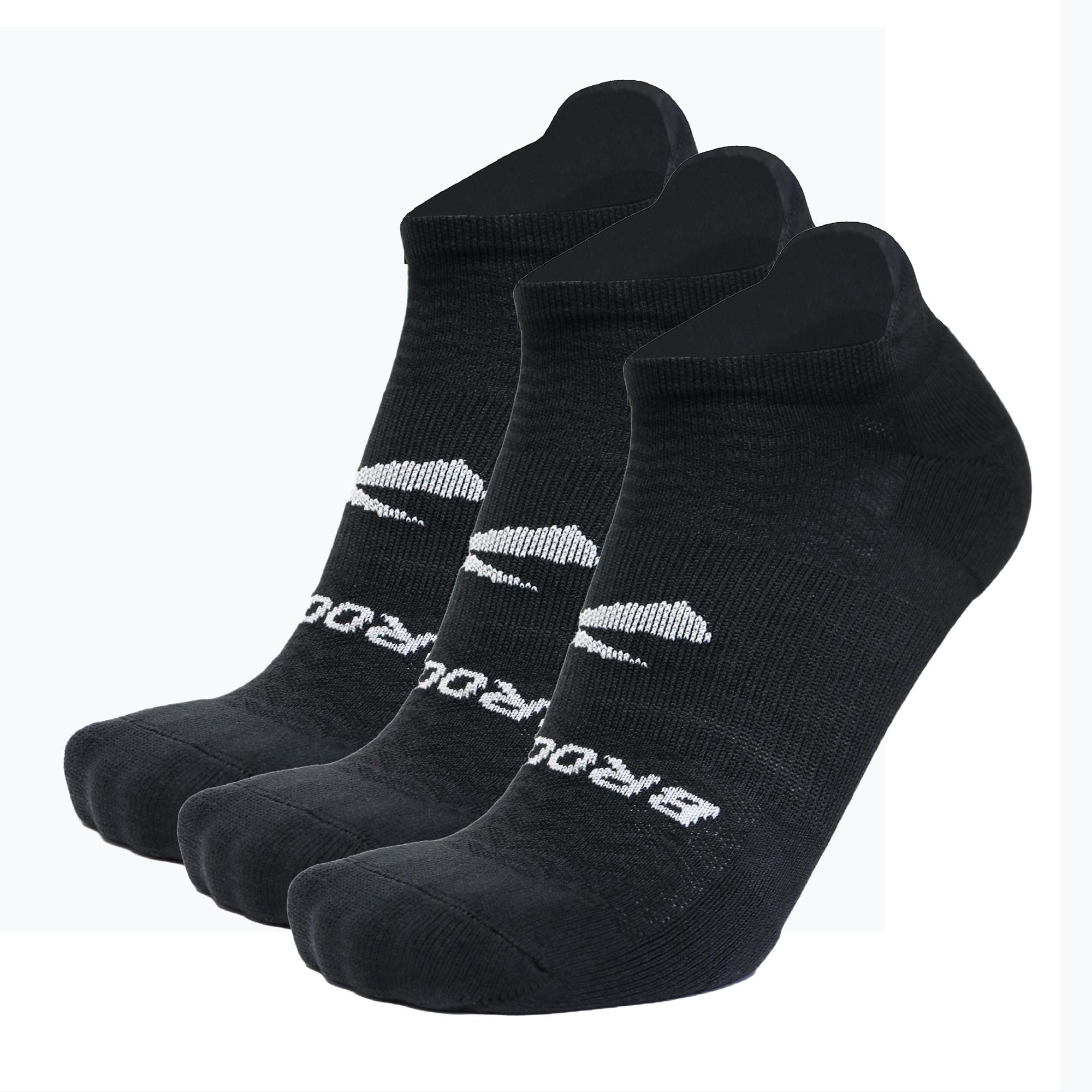 Brooks Run-In No Show socks 3 pairs black (S)