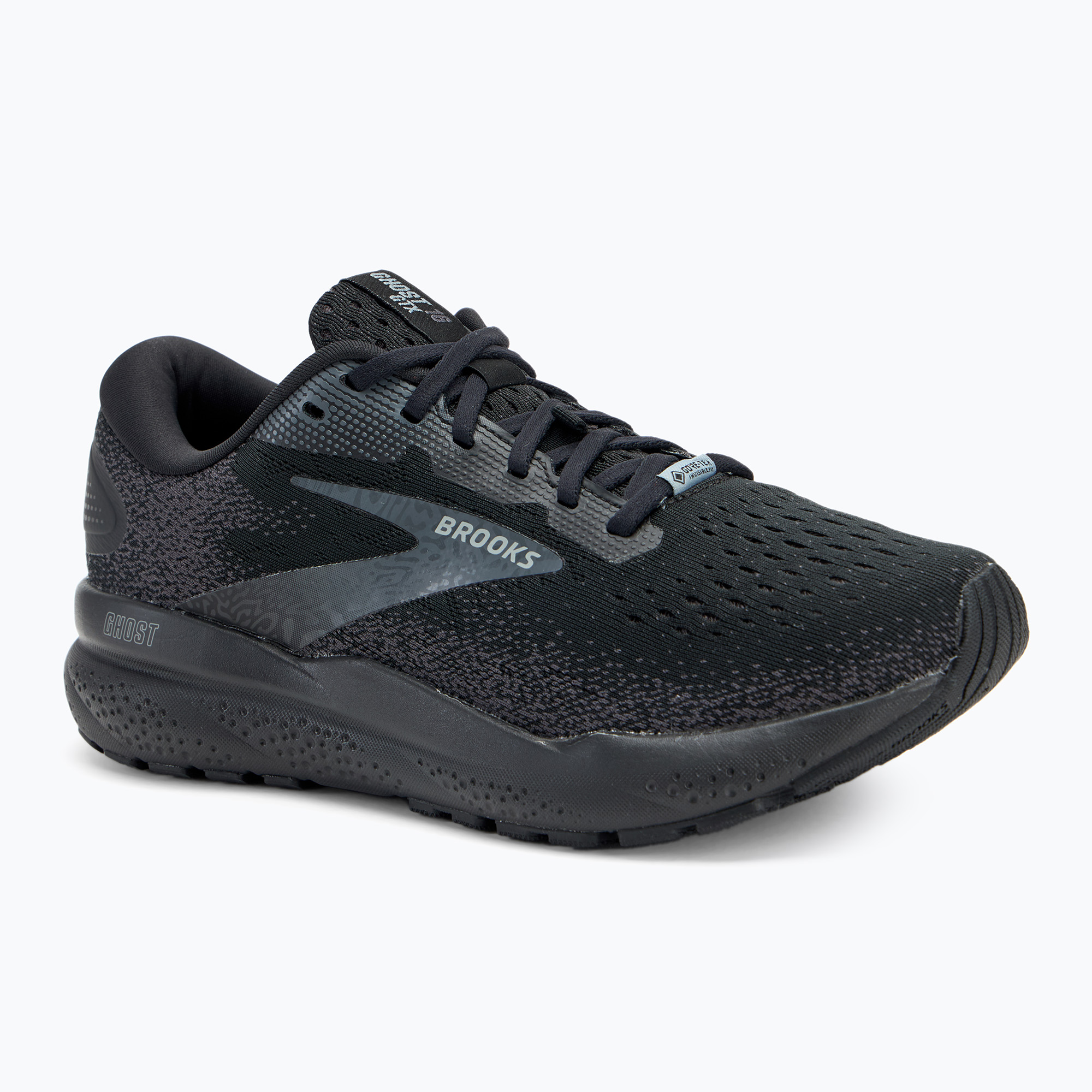 Men's Brooks Ghost 16 GTX running shoe black/black/ebony (42 EU)