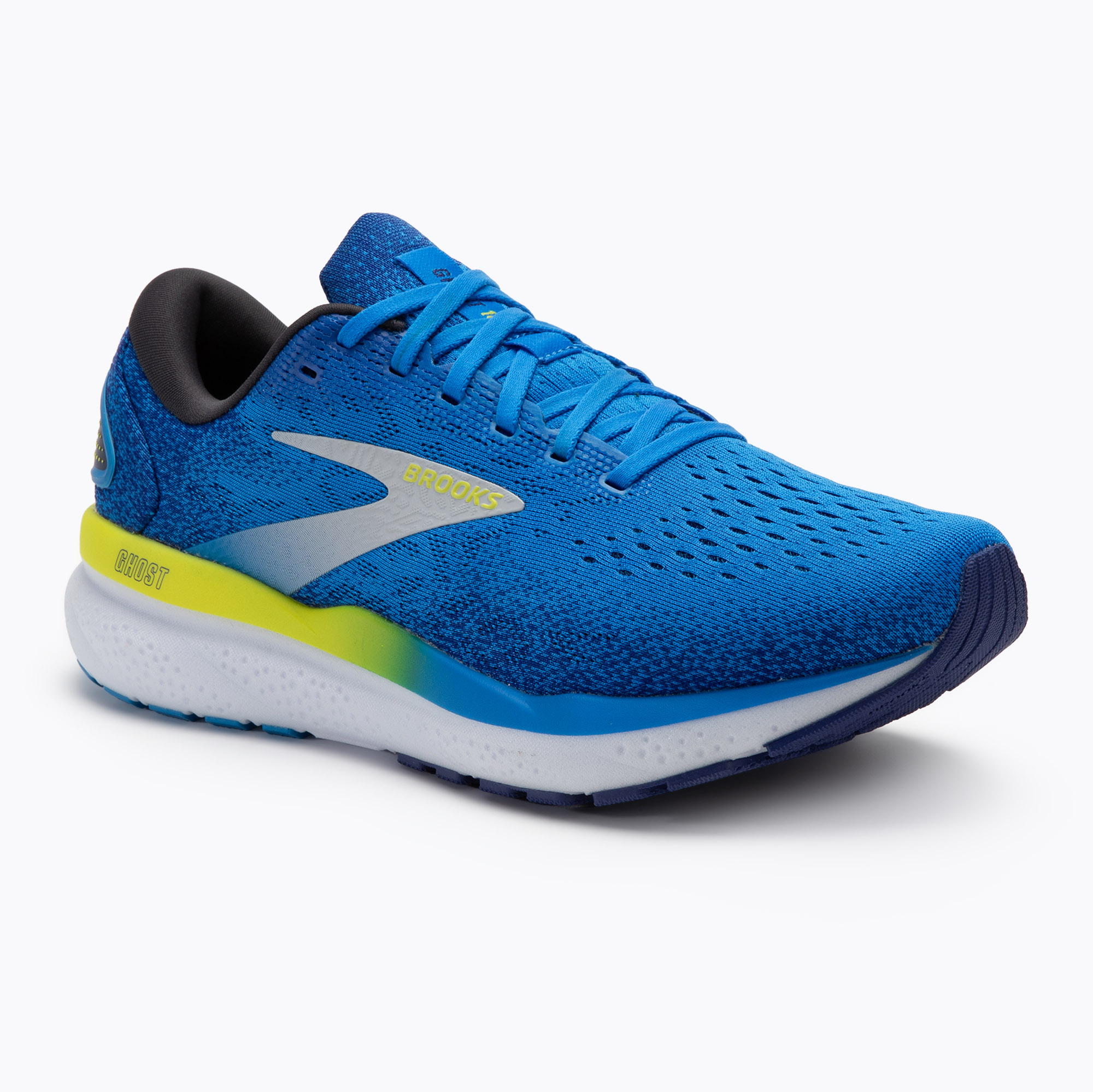 Men's running shoes Brooks Ghost 16 electric blue/navy/lemon