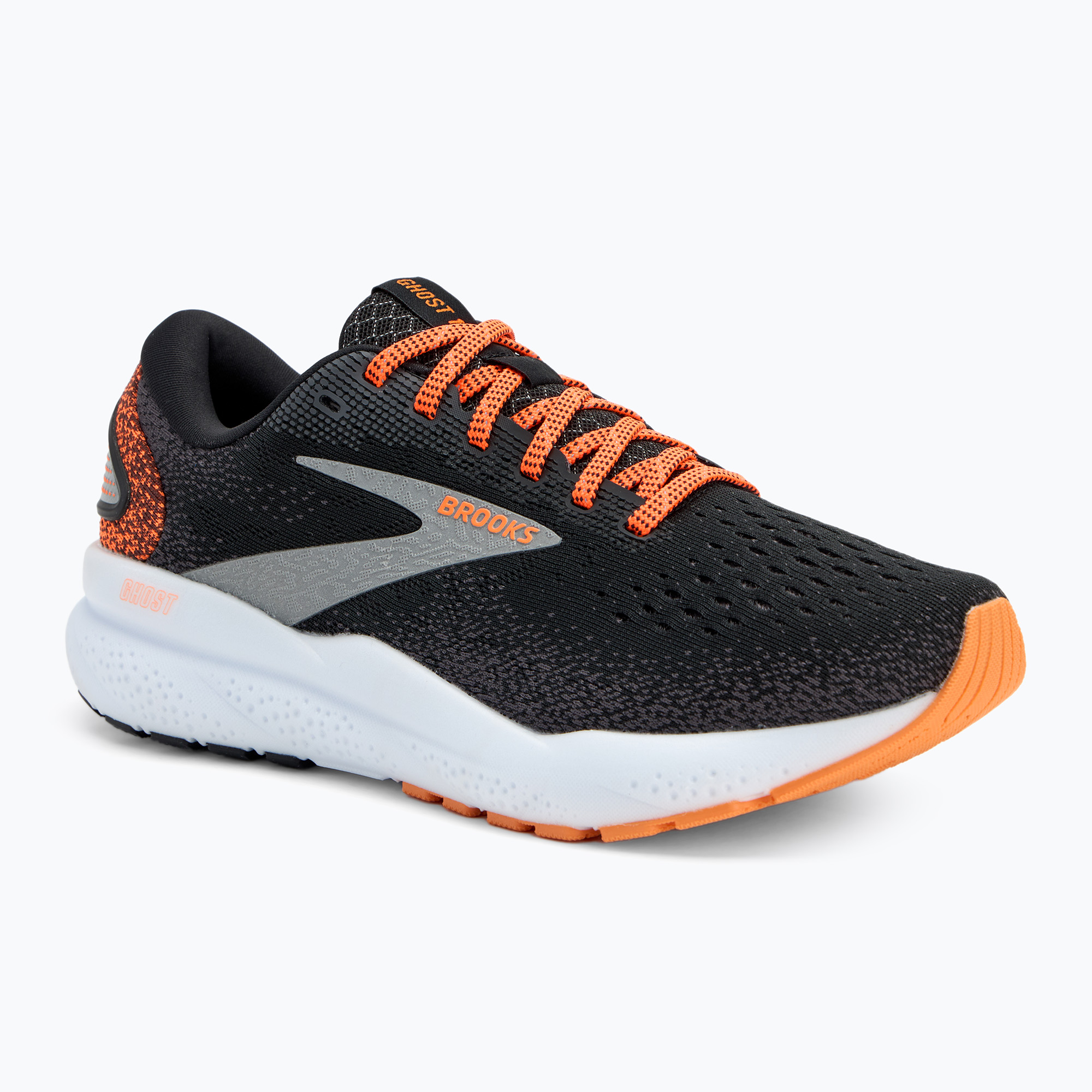 Brooks Ghost 16 women's running shoes black/orange/white (38.5 EU)