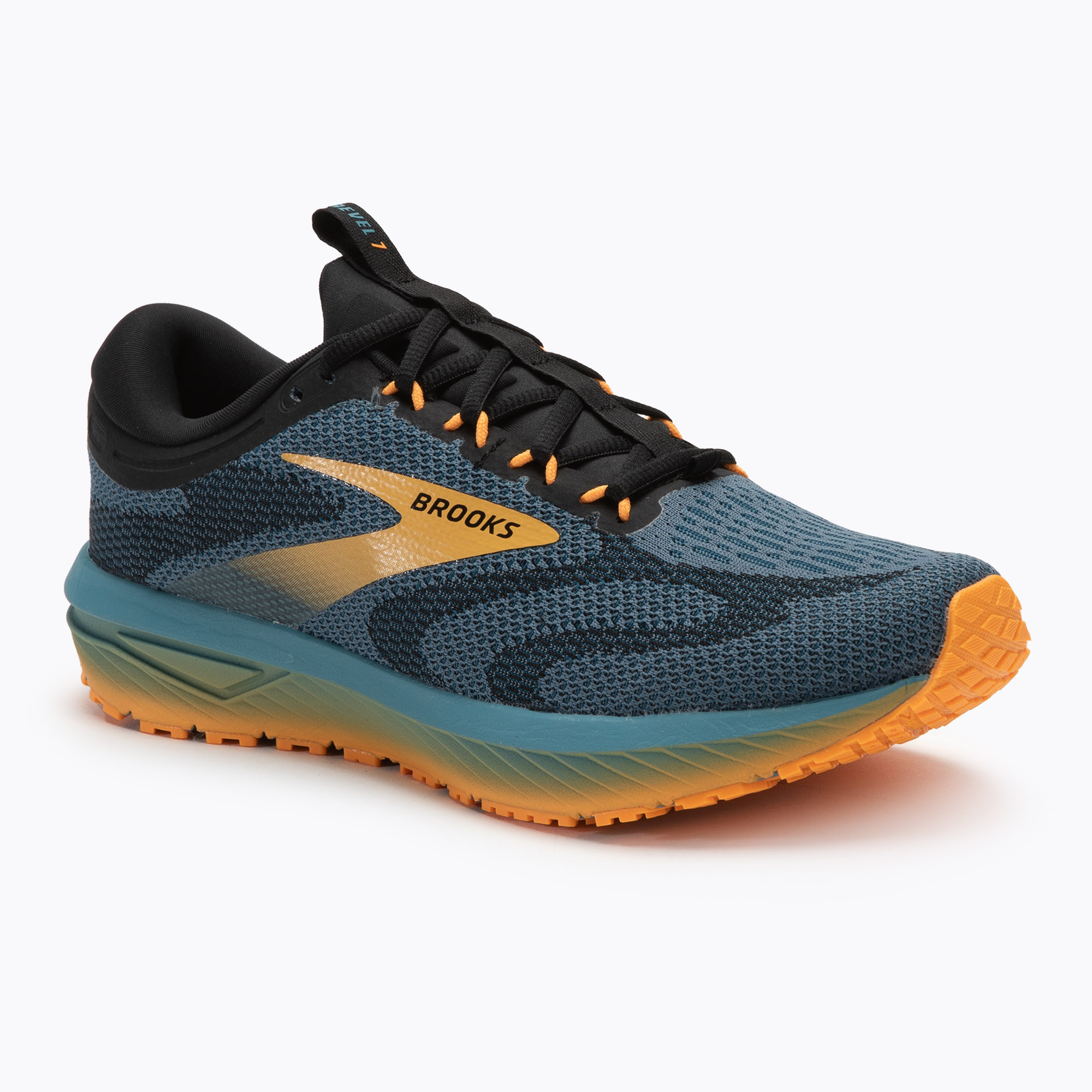 Brooks Revel 7 men's running shoes storm blue/black/orange pop (40.5 EU)