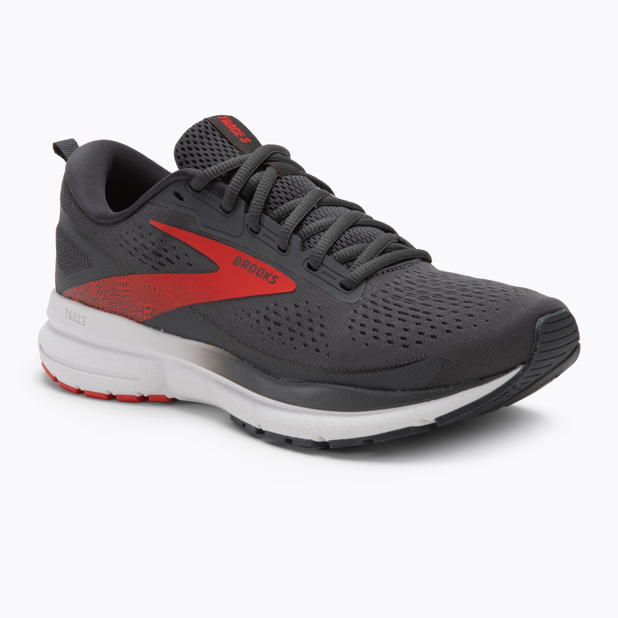 Brooks Trace 3 men's running shoes ebony/fiery red/white (44 EU)