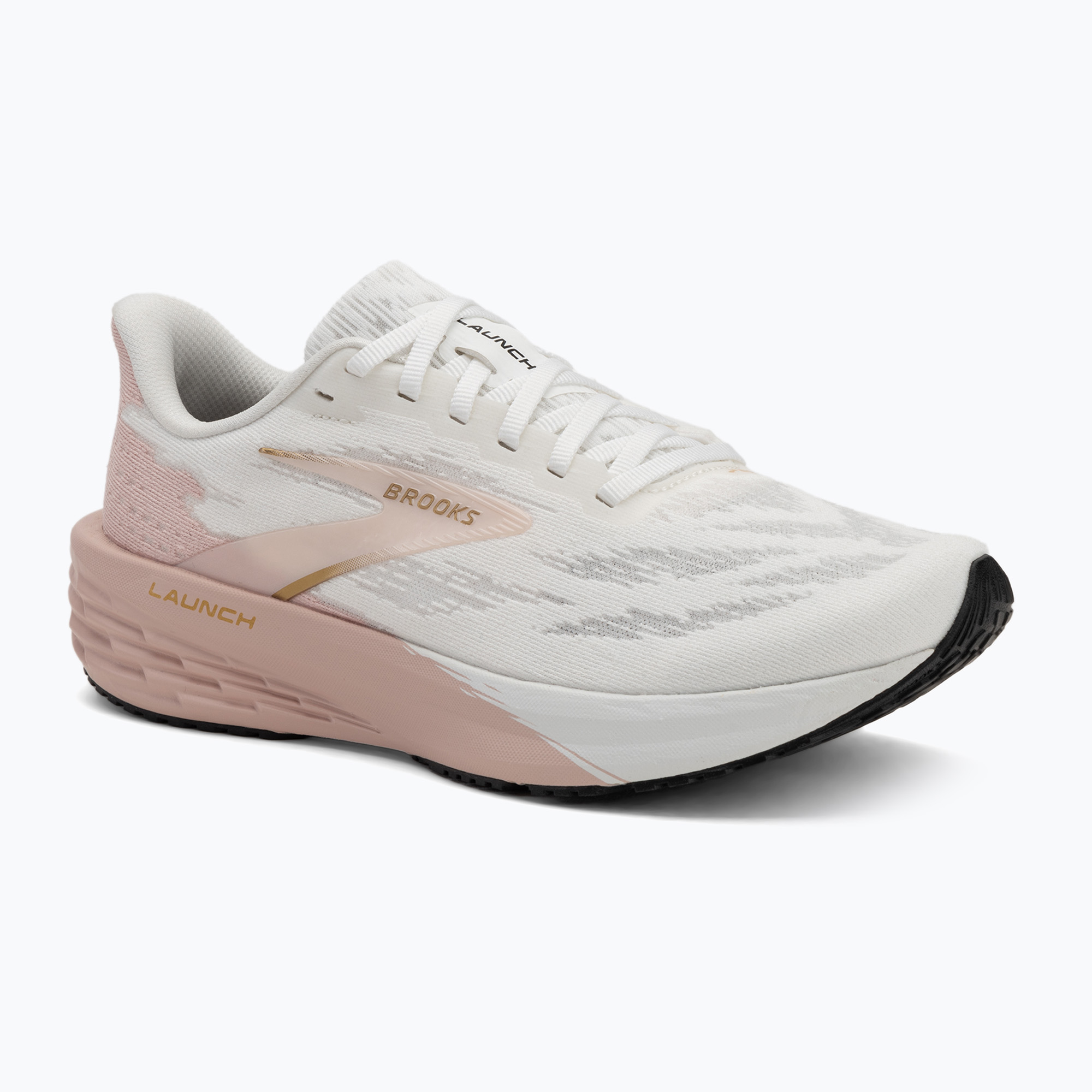 Women's running shoes Brooks Launch 11 white/gold/pink (38 EU)
