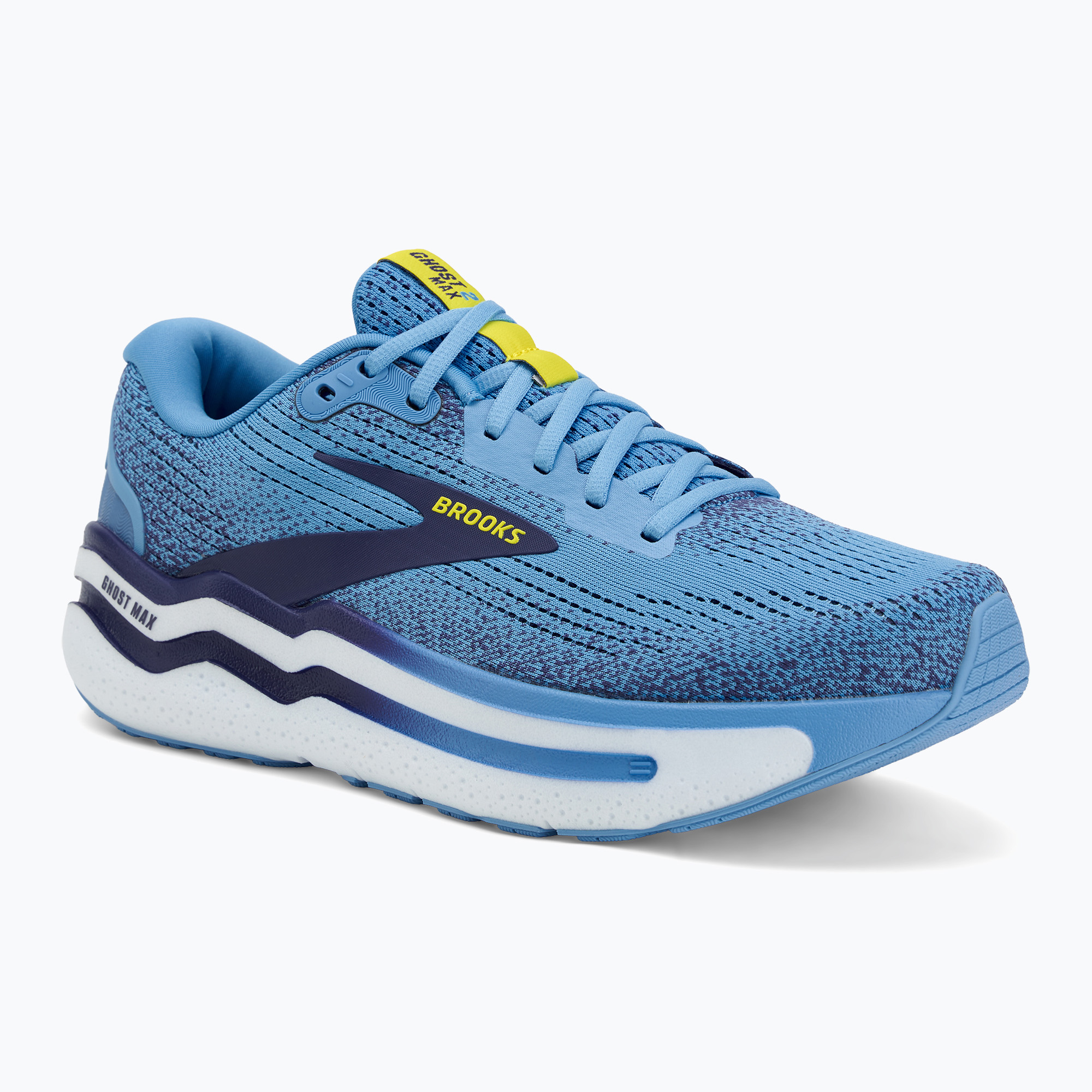Men's running shoes Brooks Ghost Max 2 bonnie blue/blue ribbon/yellow (44.5 EU)