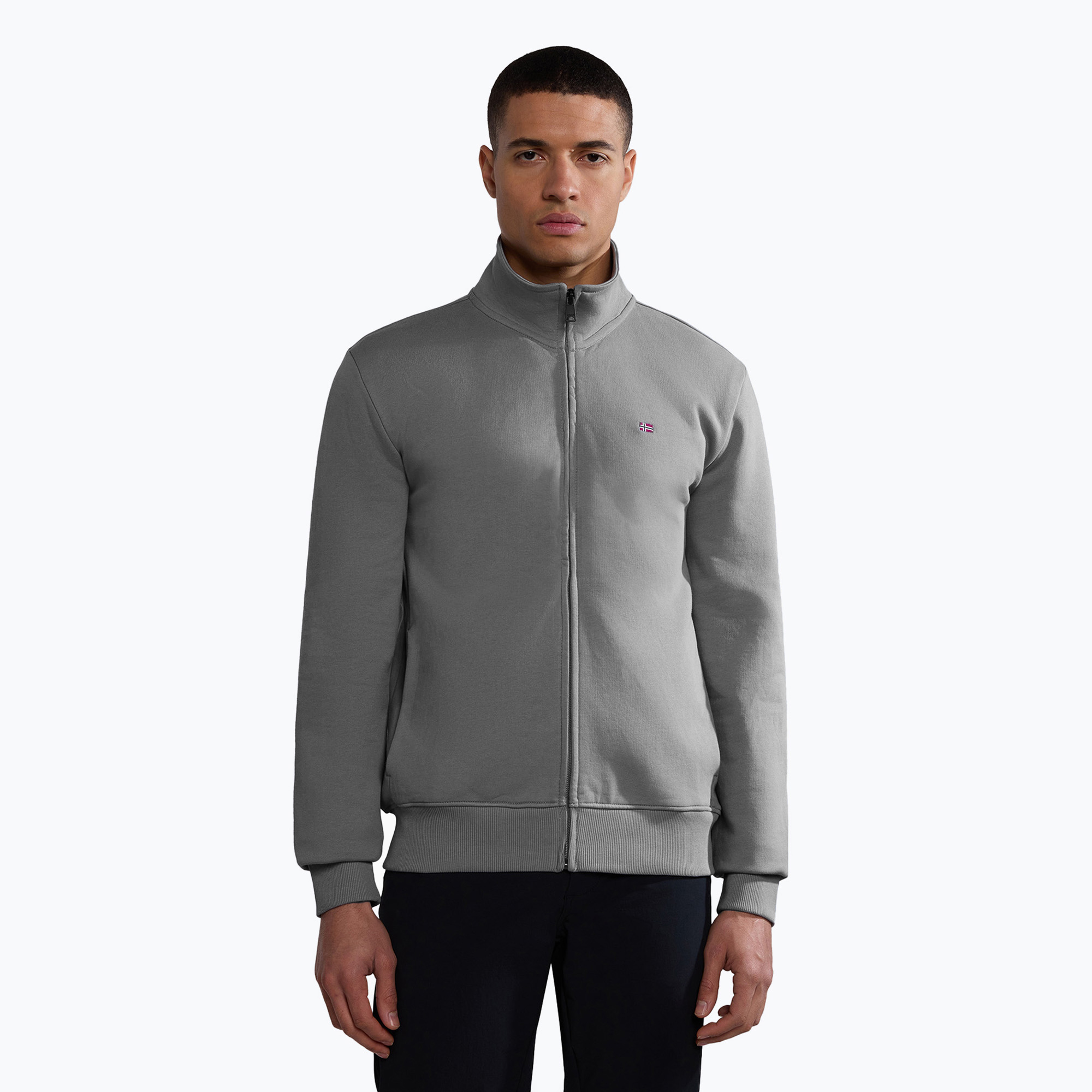 Men's Napapijri Balis Fz Sum sweatshirt grey owl (S)