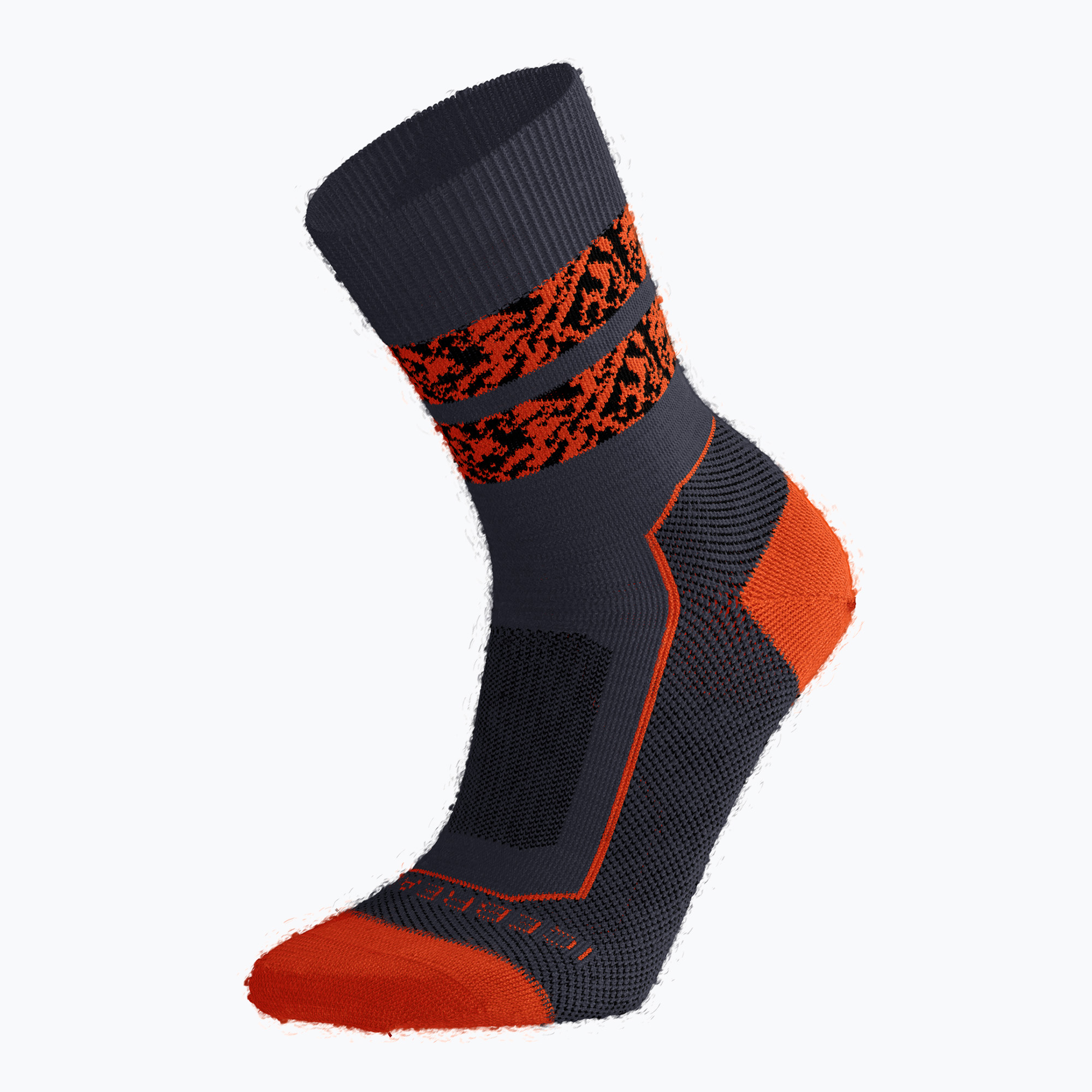 Icebreaker Hike+ Light Crew Natural Summit men's trekking socks graphite/blaze/black (L)