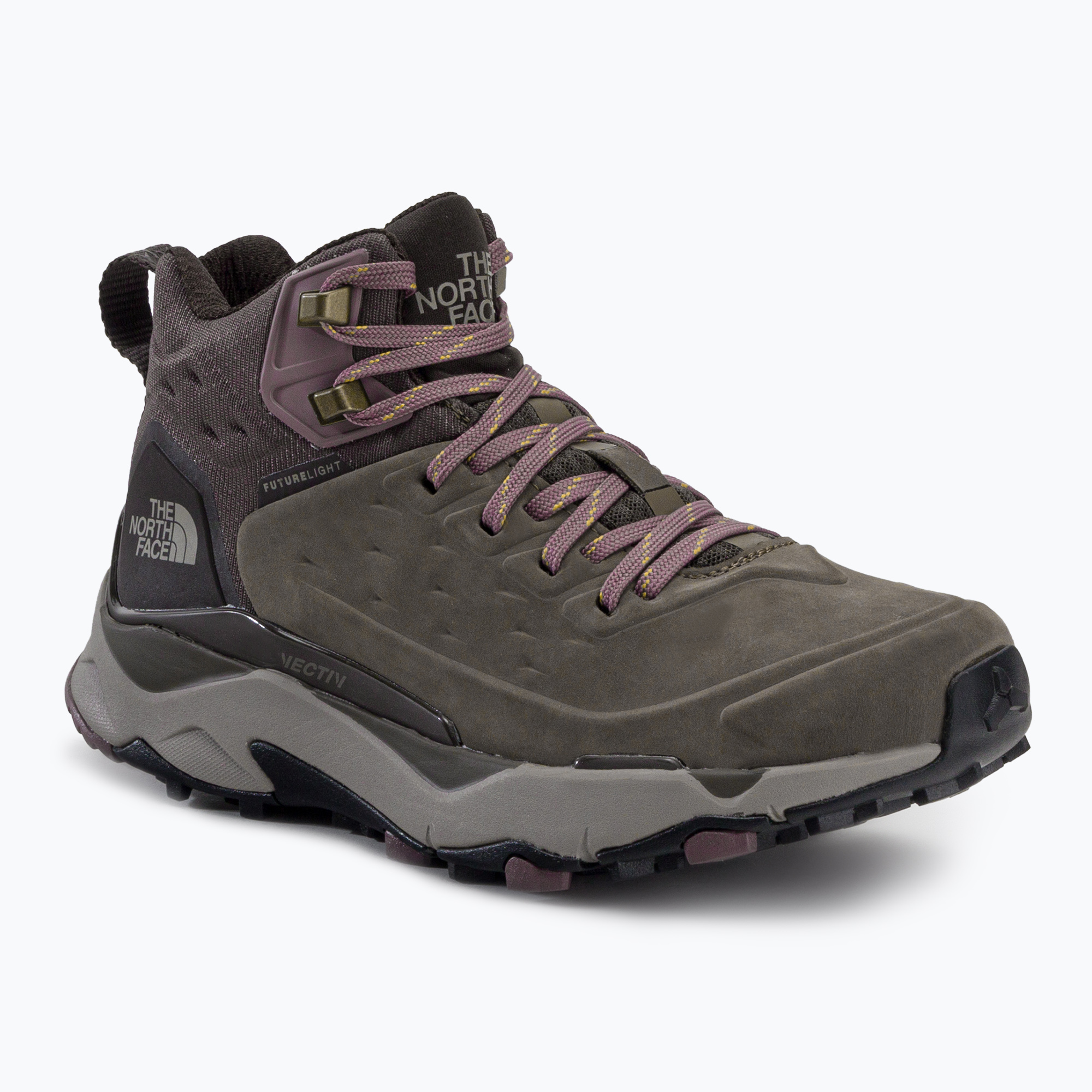 Women's trekking boots The North Face Vectiv Exploris Mid Futurelight Lthr brown NF0A5G3AMD01 (36.5 EU)