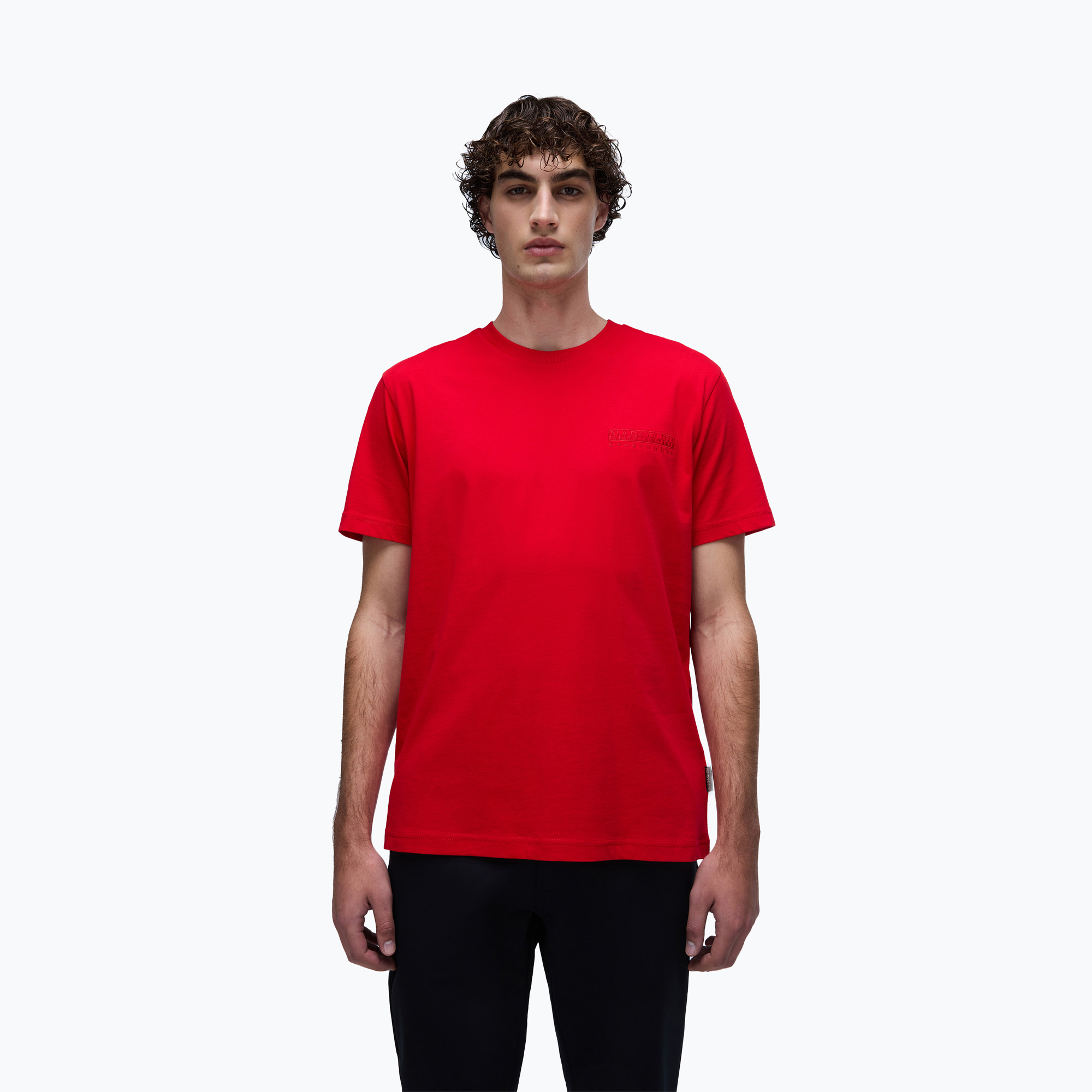 Men's Napapijri S-Kander red goji t-shirt (XL)