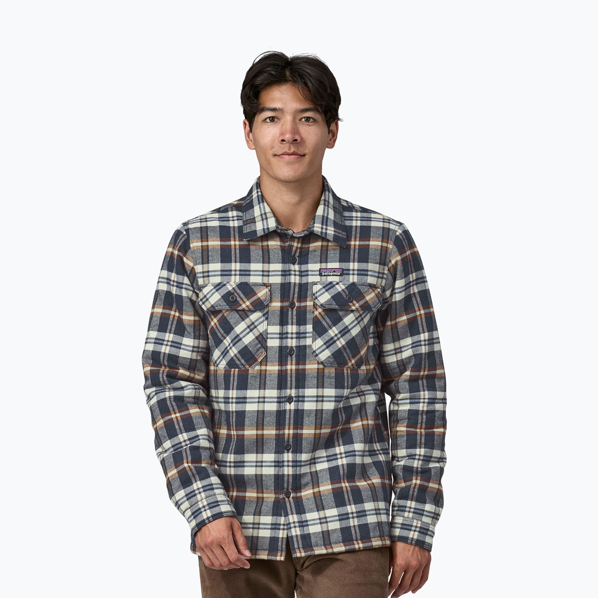Men's Patagonia Insulated Organic Cotton MW Fjord Flannel shirt fields/new navy (S)