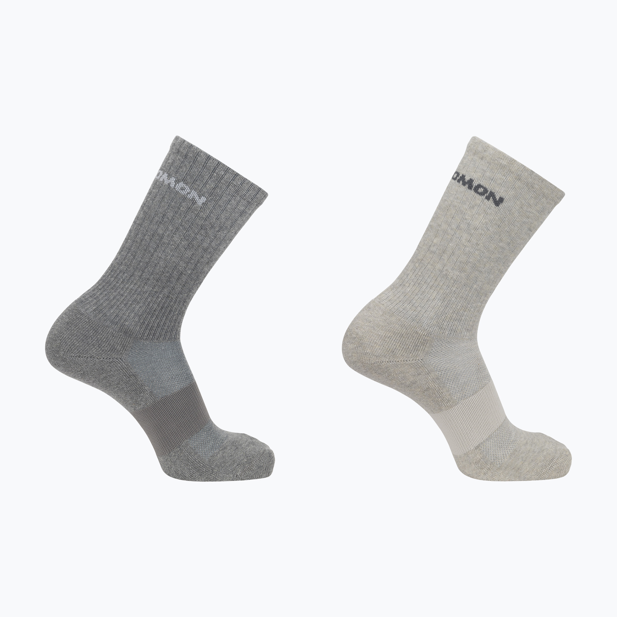 Salomon Evasion Crew 2 pairs trekking socks light gret/heather medium (42-44 EU)