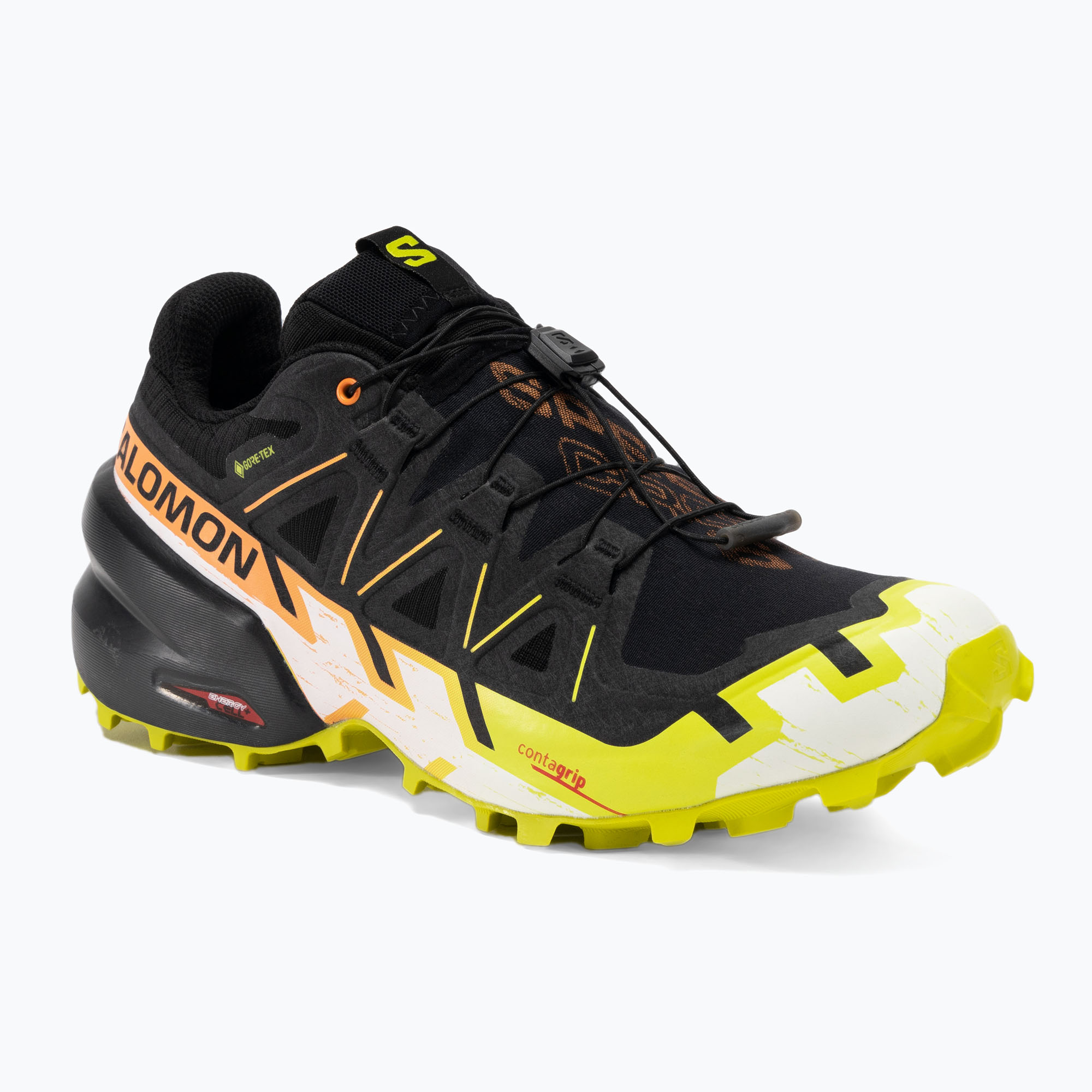 Men's running shoes Salomon Speedcross 6 GTX black/sulphur spring/bird of paradise (47 1/3 EU)