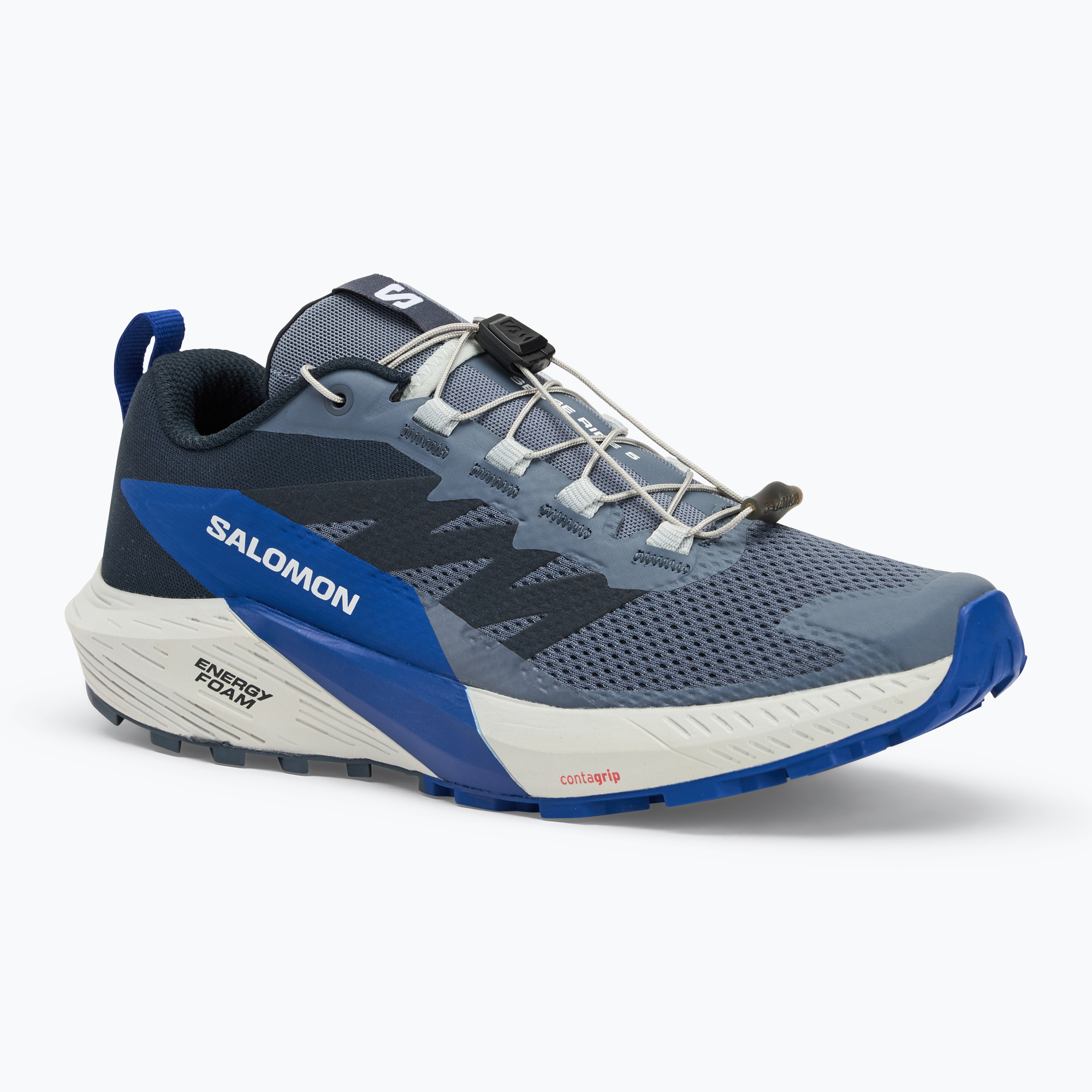 Men's running shoes Salomon Sense Ride 5 grisaille/glacier/surf the web (46 EU)