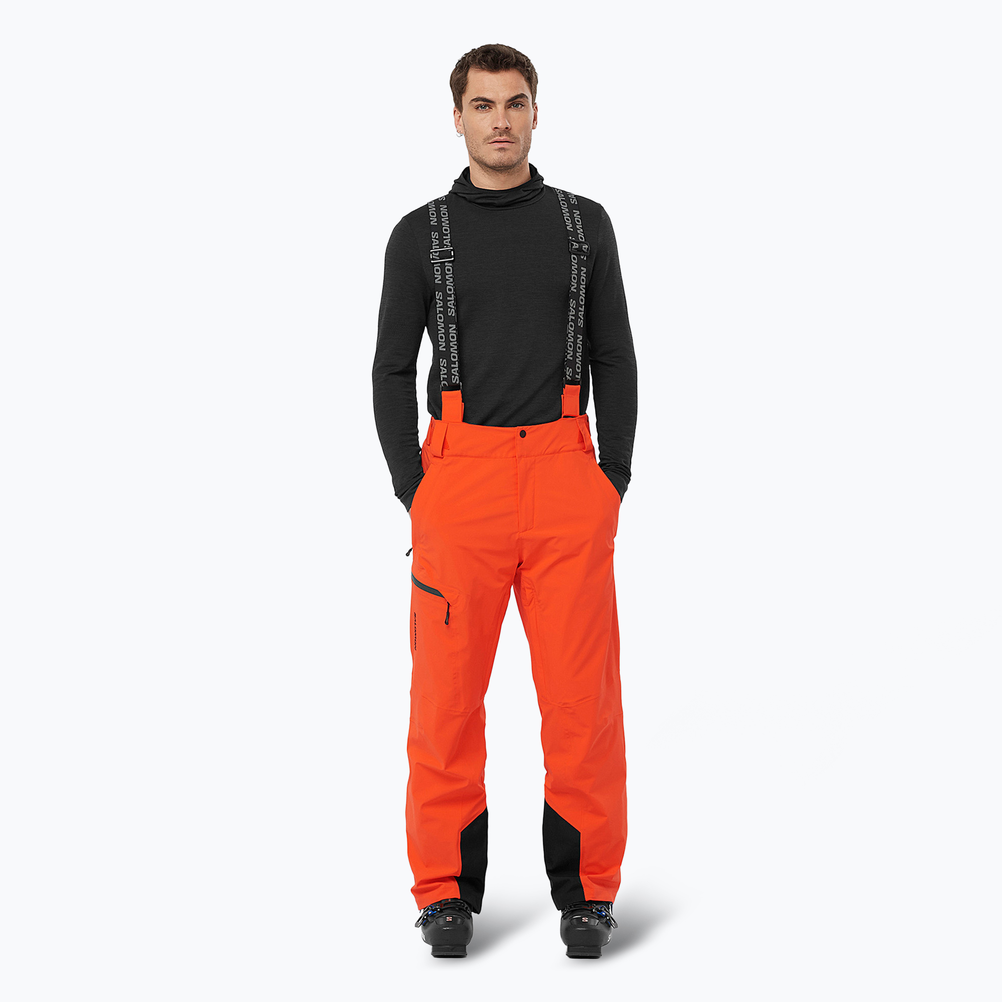 Men's ski trousers Salomon Brilliant cherry tomato (S)