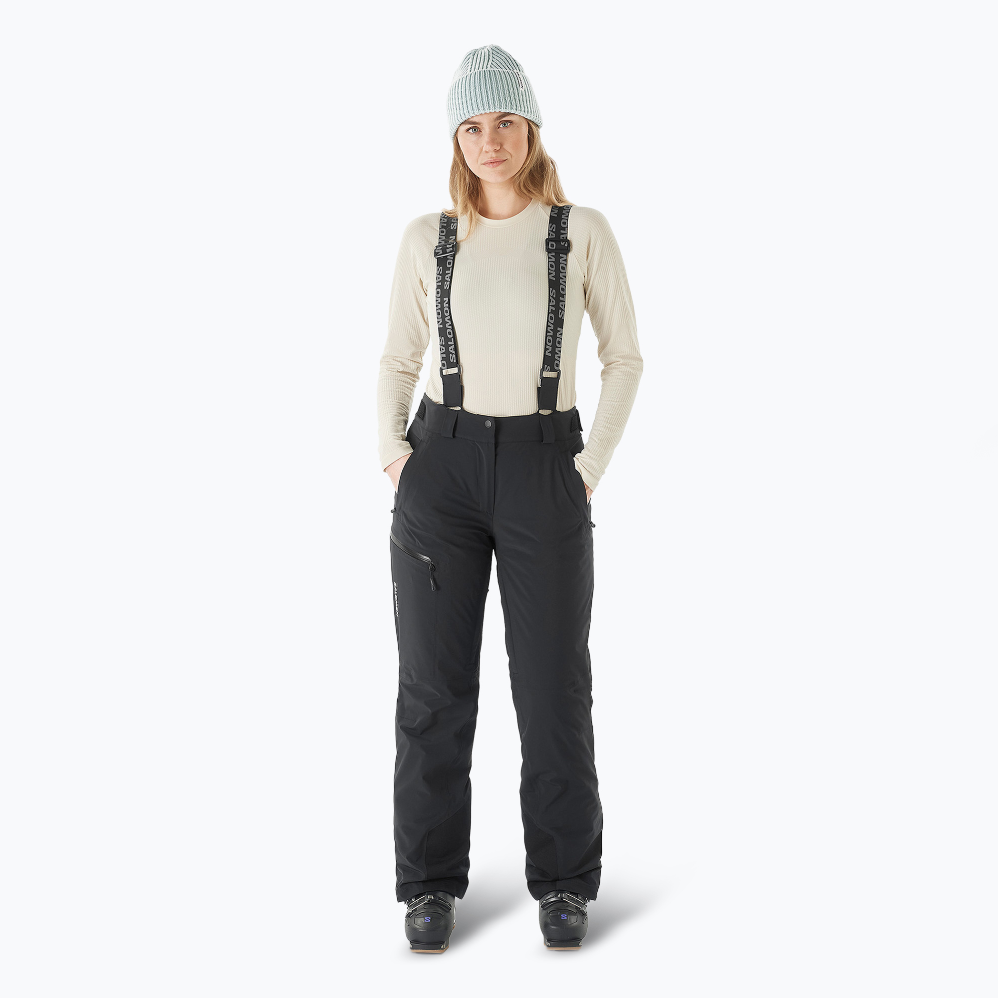 Women's ski trousers Salomon Brilliant deep black (S)