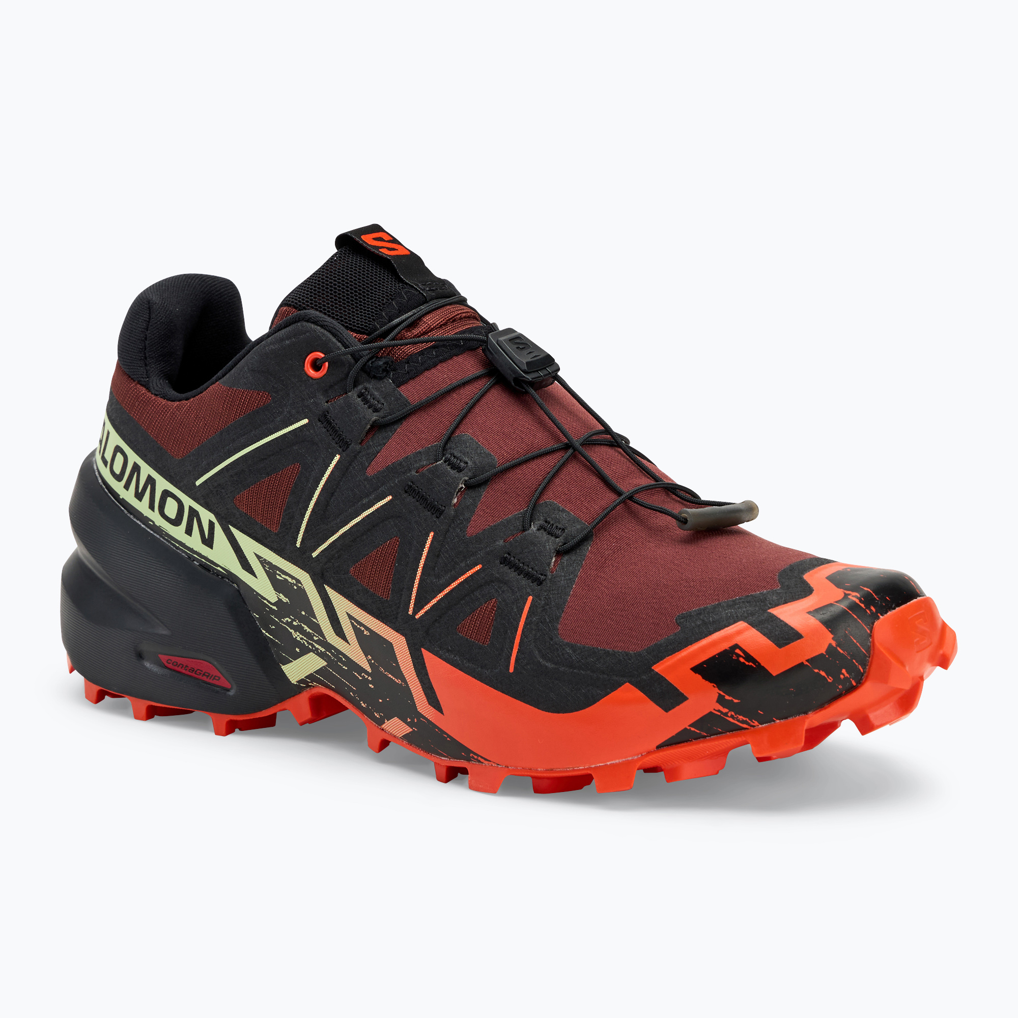 Salomon Speedcross 6 men's running shoes rum raisin/cherry tomato/cognac (44 EU)