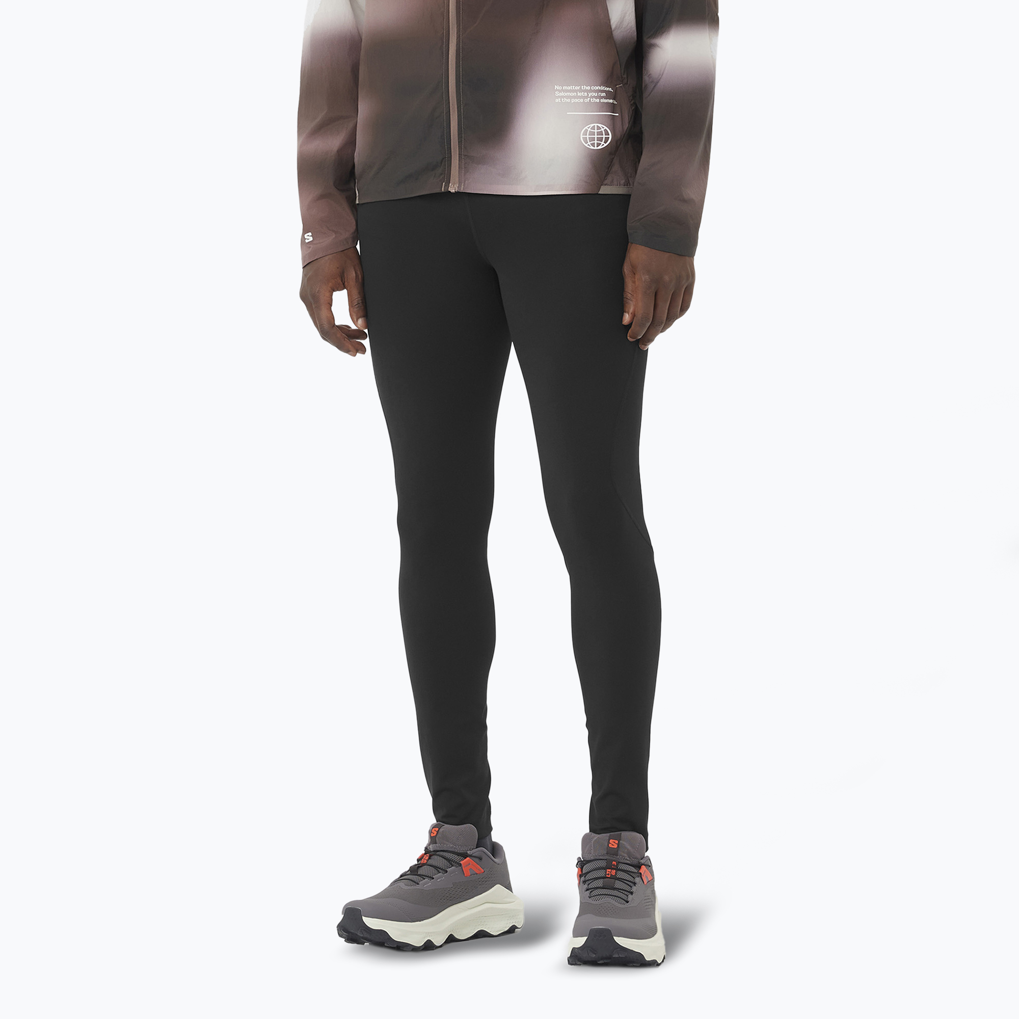 Men's running leggings Salomon SHAKEout Core deep black (XL)