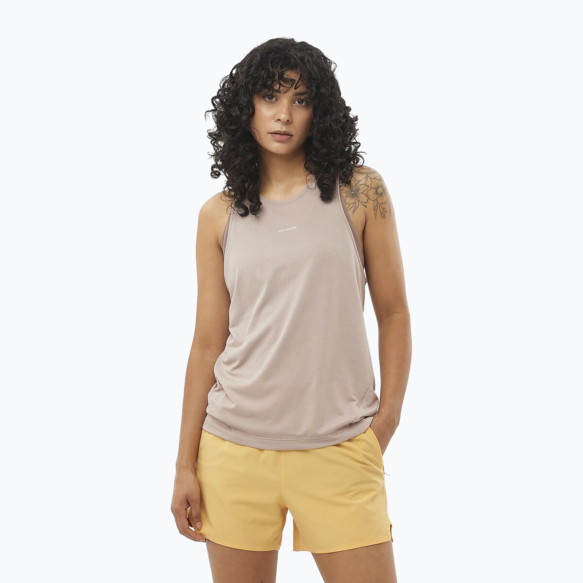 Women's running tank top Salomon SHAKEout Core Tank etherea