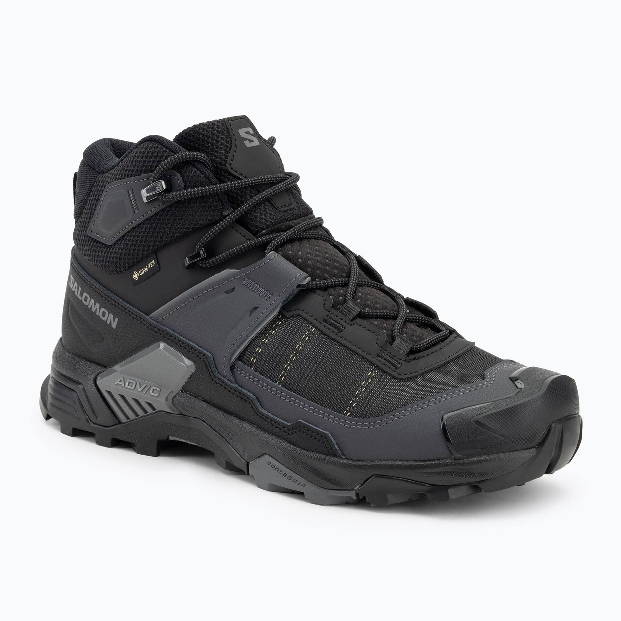 Men's trekking boots Salomon X Ultra 5 MID Wide GTX black/asphalt (42 2/3 EU)