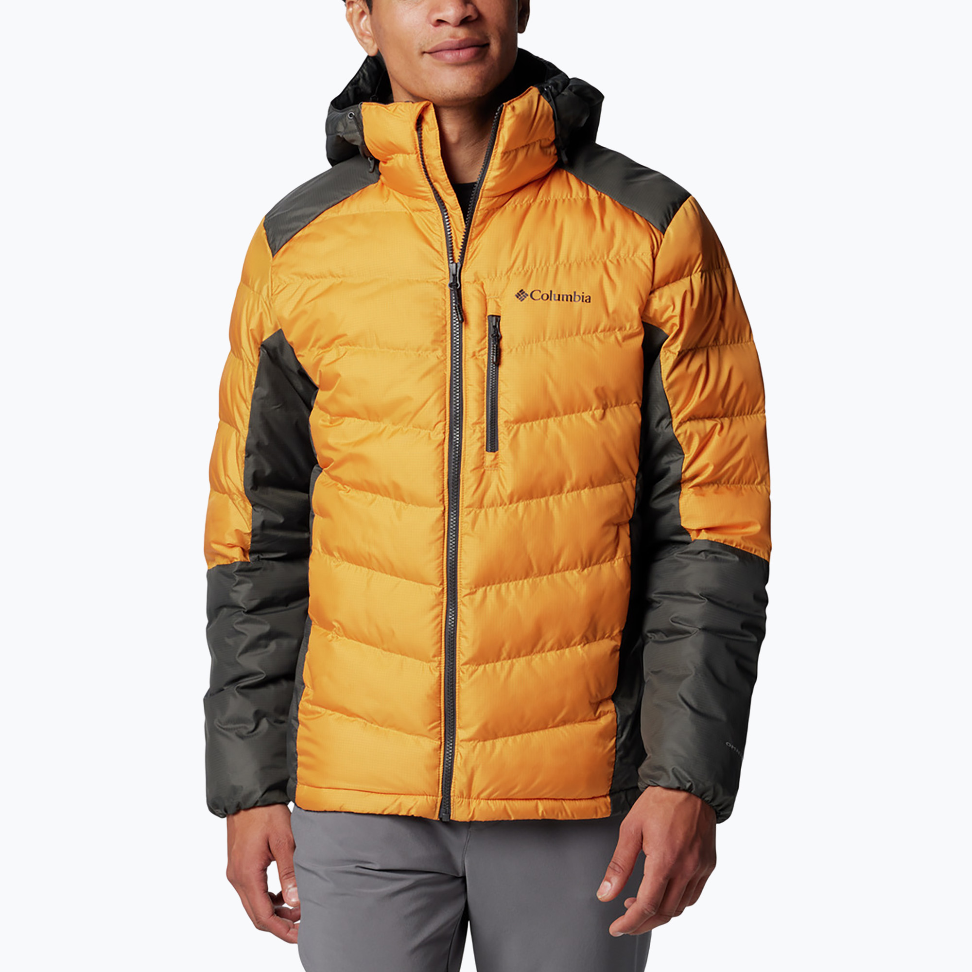 Columbia Labyrinth Loop II Hooded sunstone/shark men's down jacket