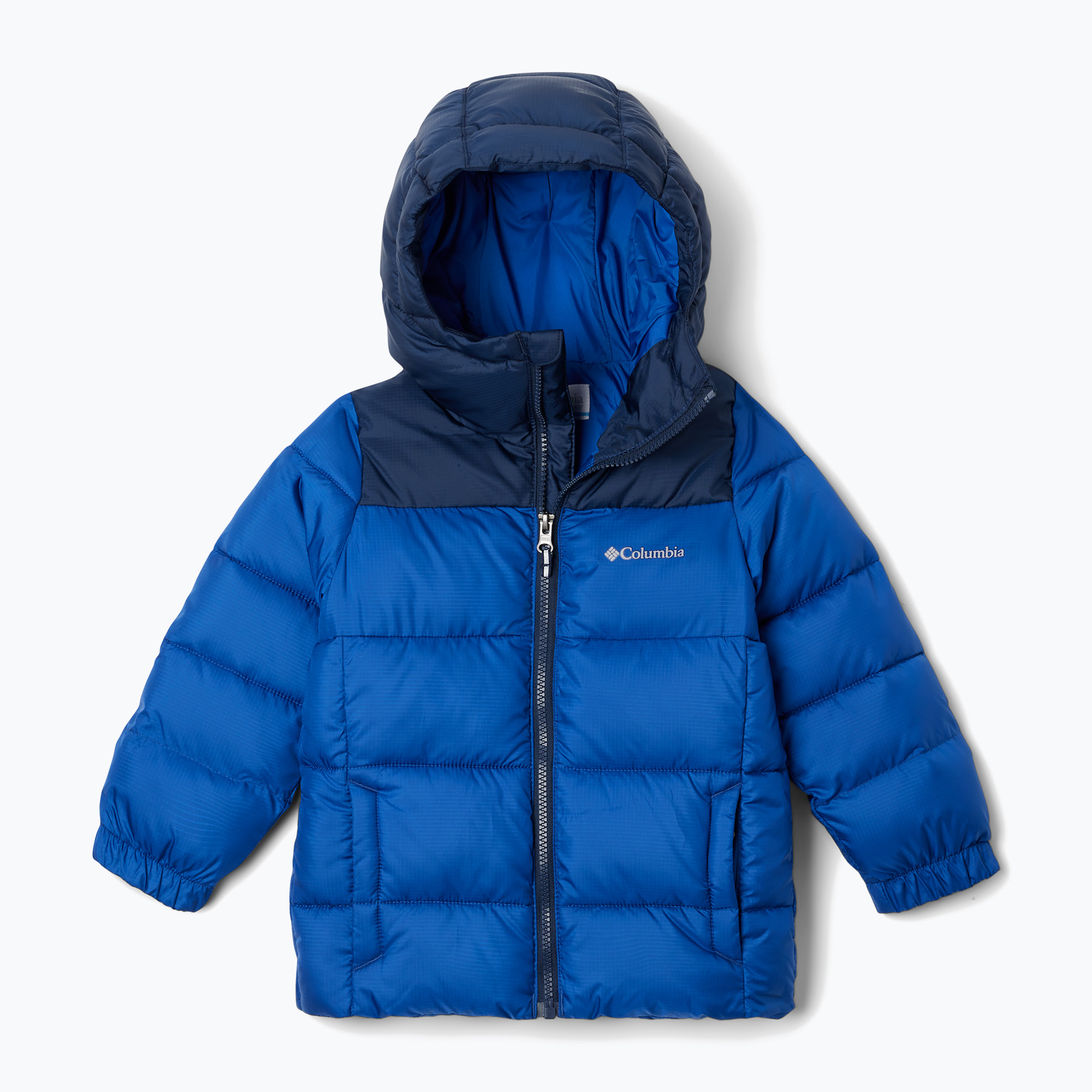 Columbia Puffect Hooded children's insulated jacket mountain blue/collegiate navy (XL)