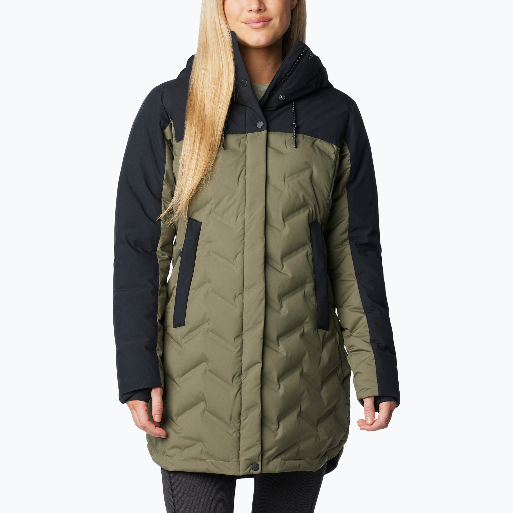 Women's Columbia Mountain Croo III Mid Down Coat stone green/black (S)