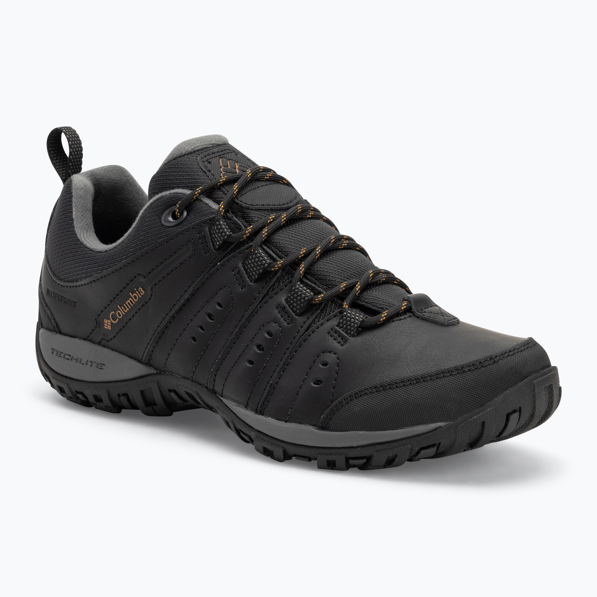 Men's hiking boots Columbia Woodburn II Waterproof black/caramel (44 EU)