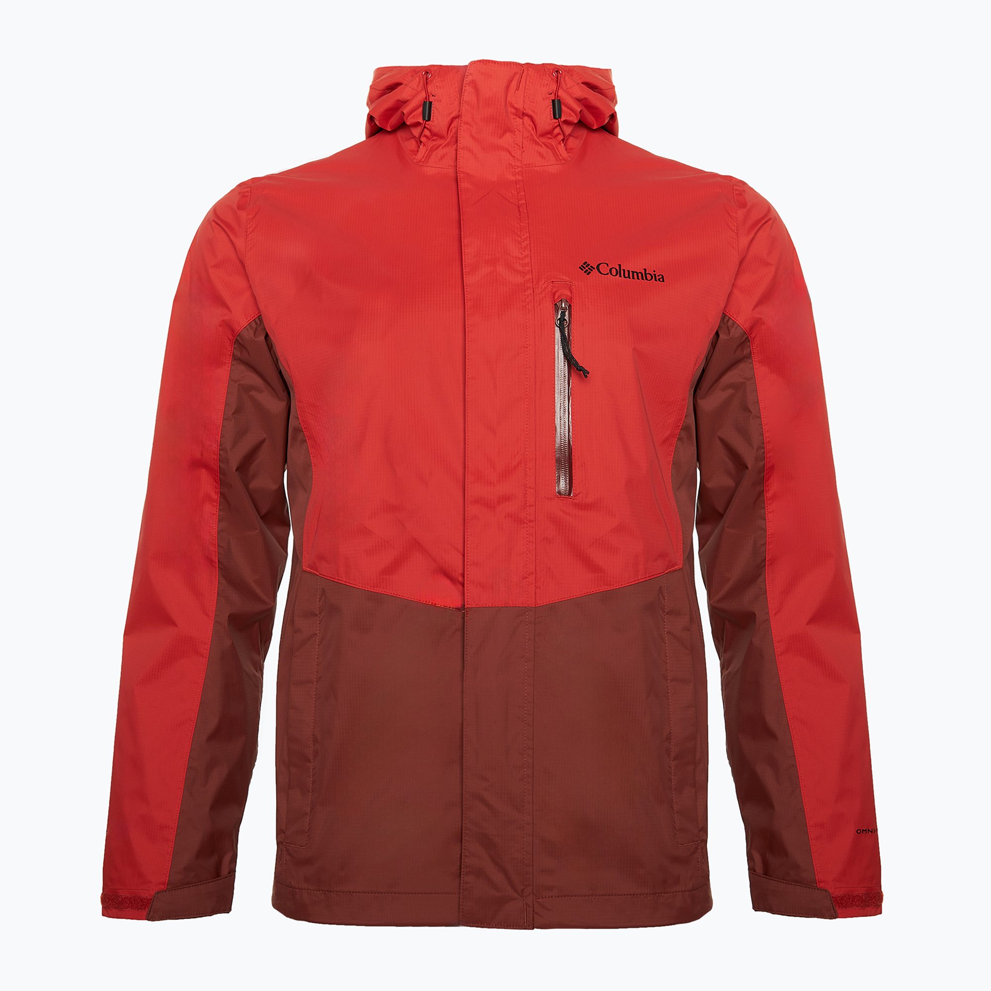 Men's Columbia Pouring Adventure III sail red/ spice rain jacket (S)