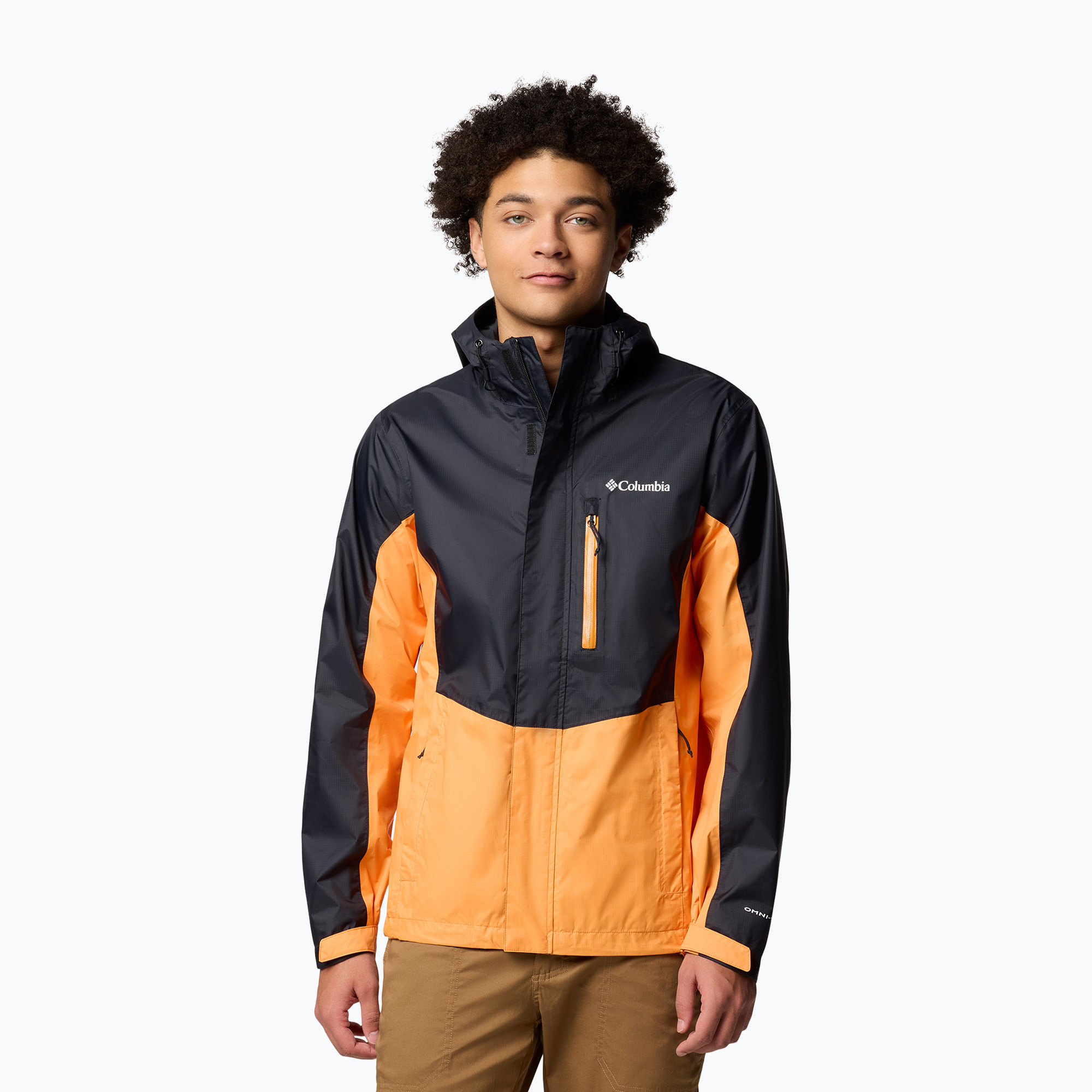 Men's rain jacket Columbia Pouring Adventure III black/koi (XL)