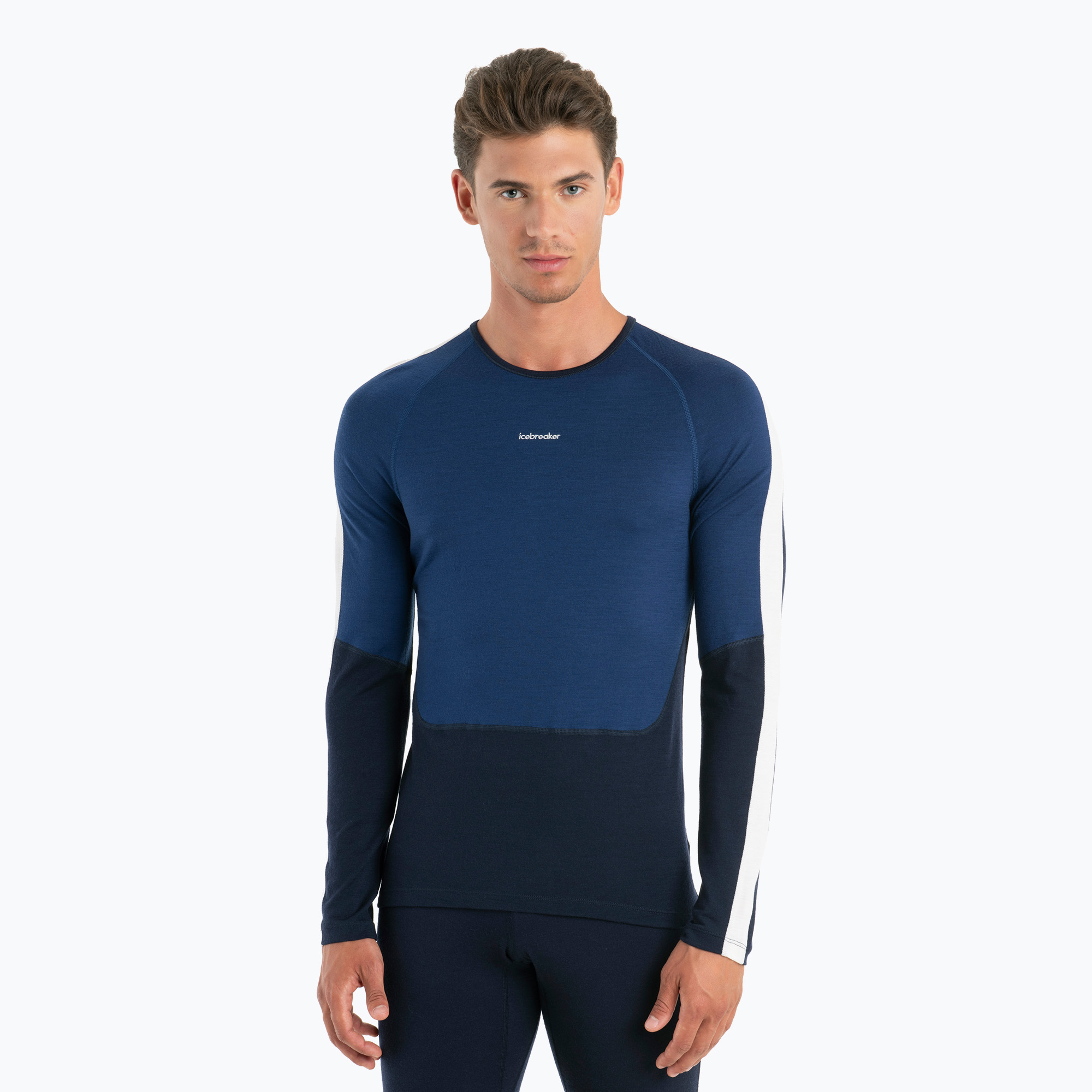 Men's Icebreaker Merino 200 Sonebula LS Crewe midnight navy/royal navy thermal longsleeve (S)