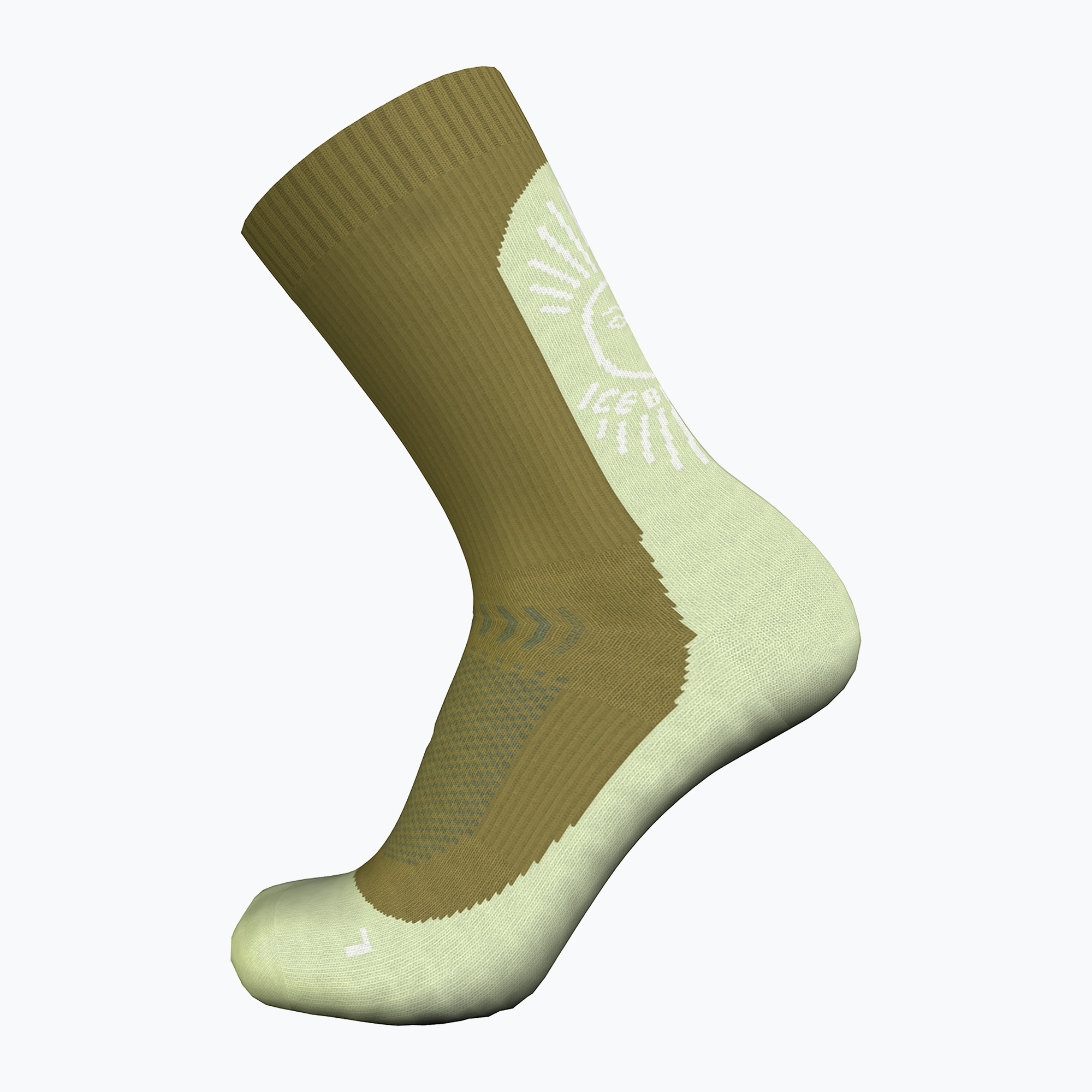 Icebreaker men's trekking socks Merino Hike+ Light Crew IB Solar olive/ashen/snow
